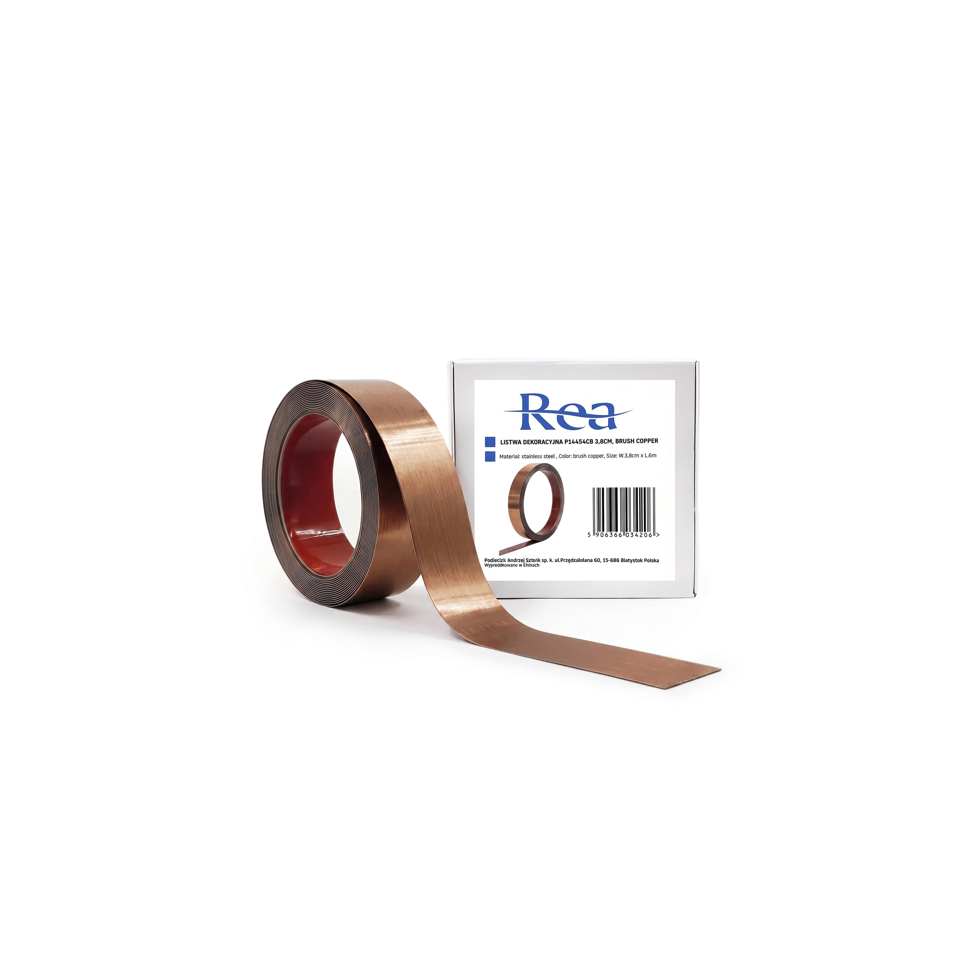 Selbstklebende Zierleiste Rea P14454CB 3,8cm Brush Copper