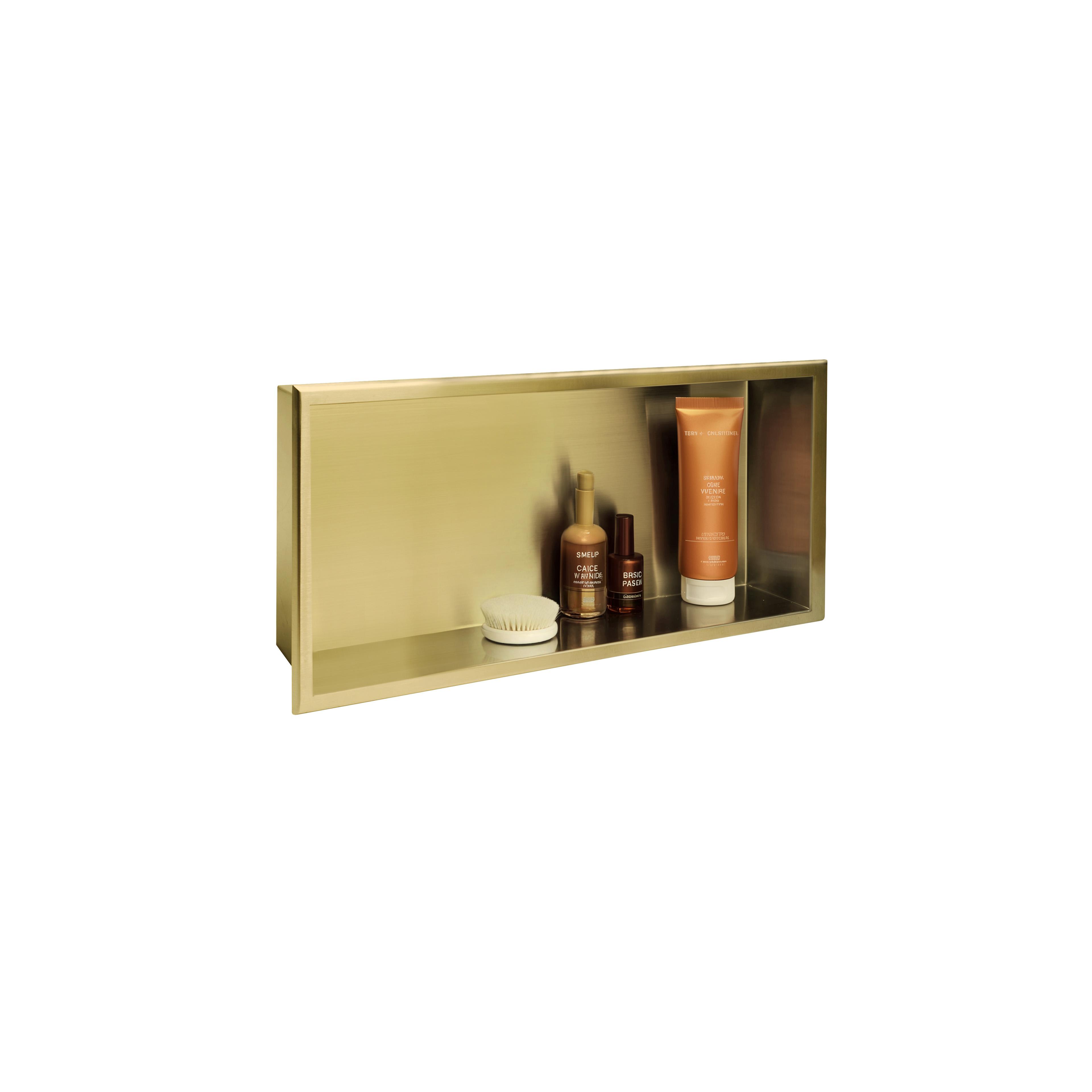 bathroom shelf 30x60 gold brush