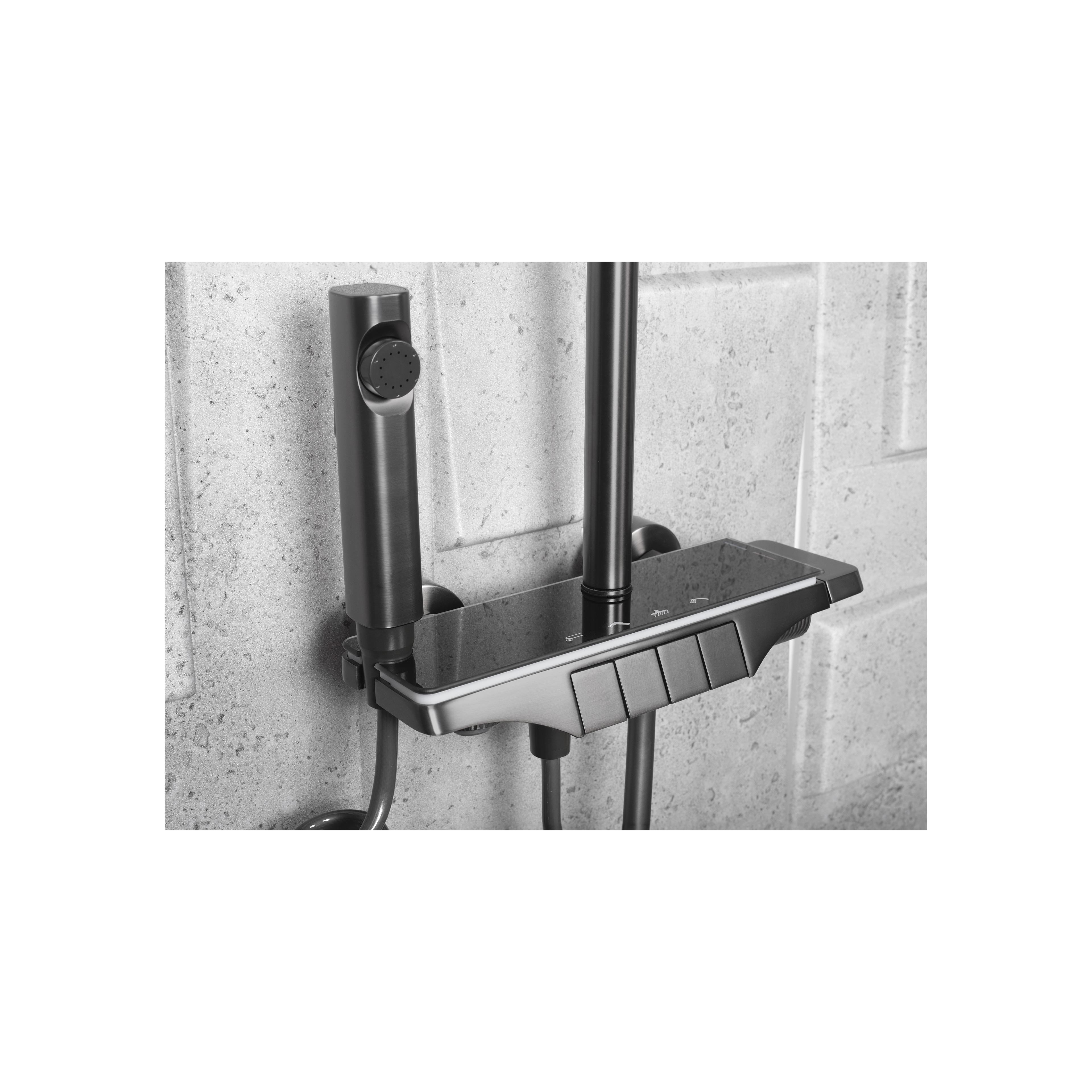 Shower set REA Savio Led Titanium
