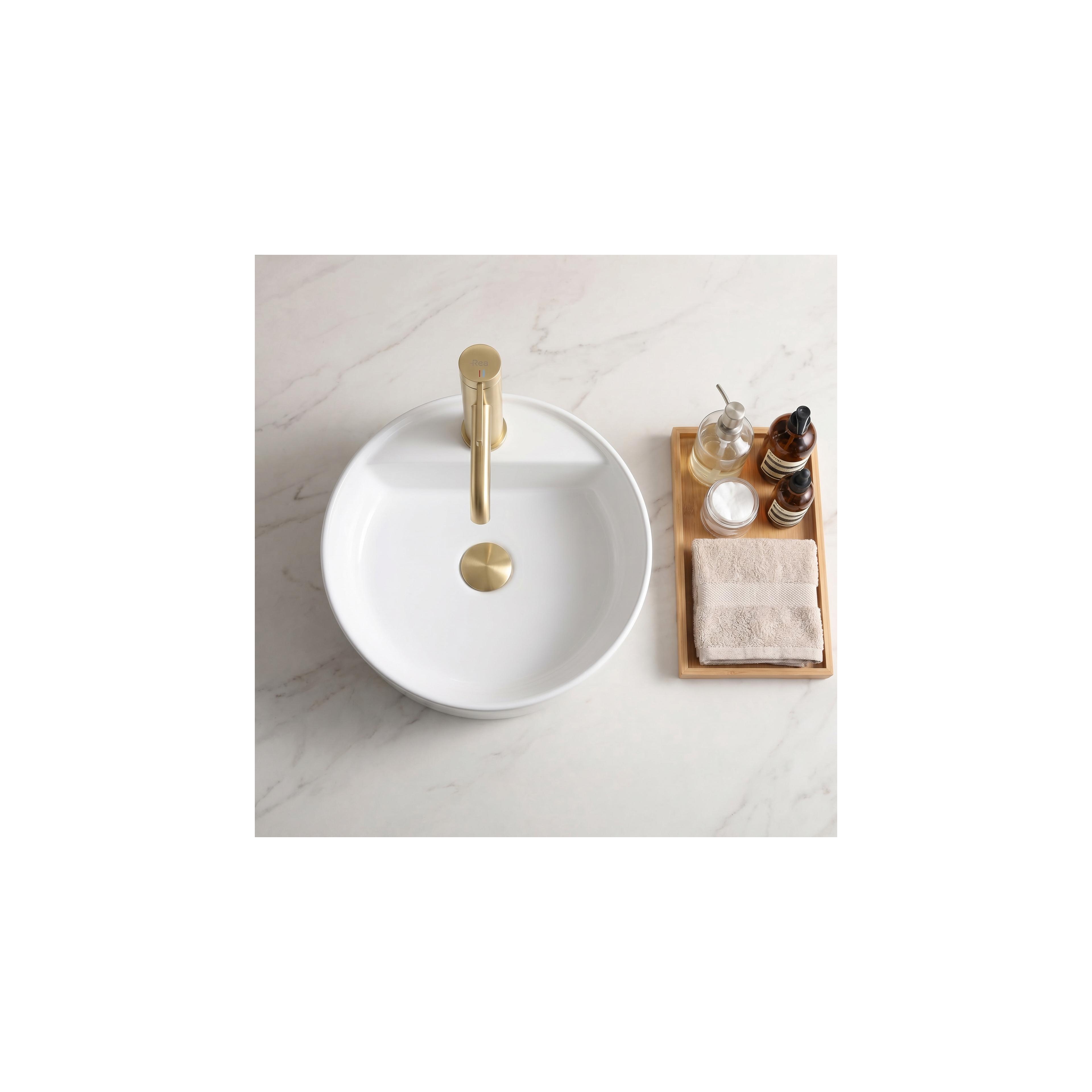 Bathroom faucet Rea Rivo Brush Gold