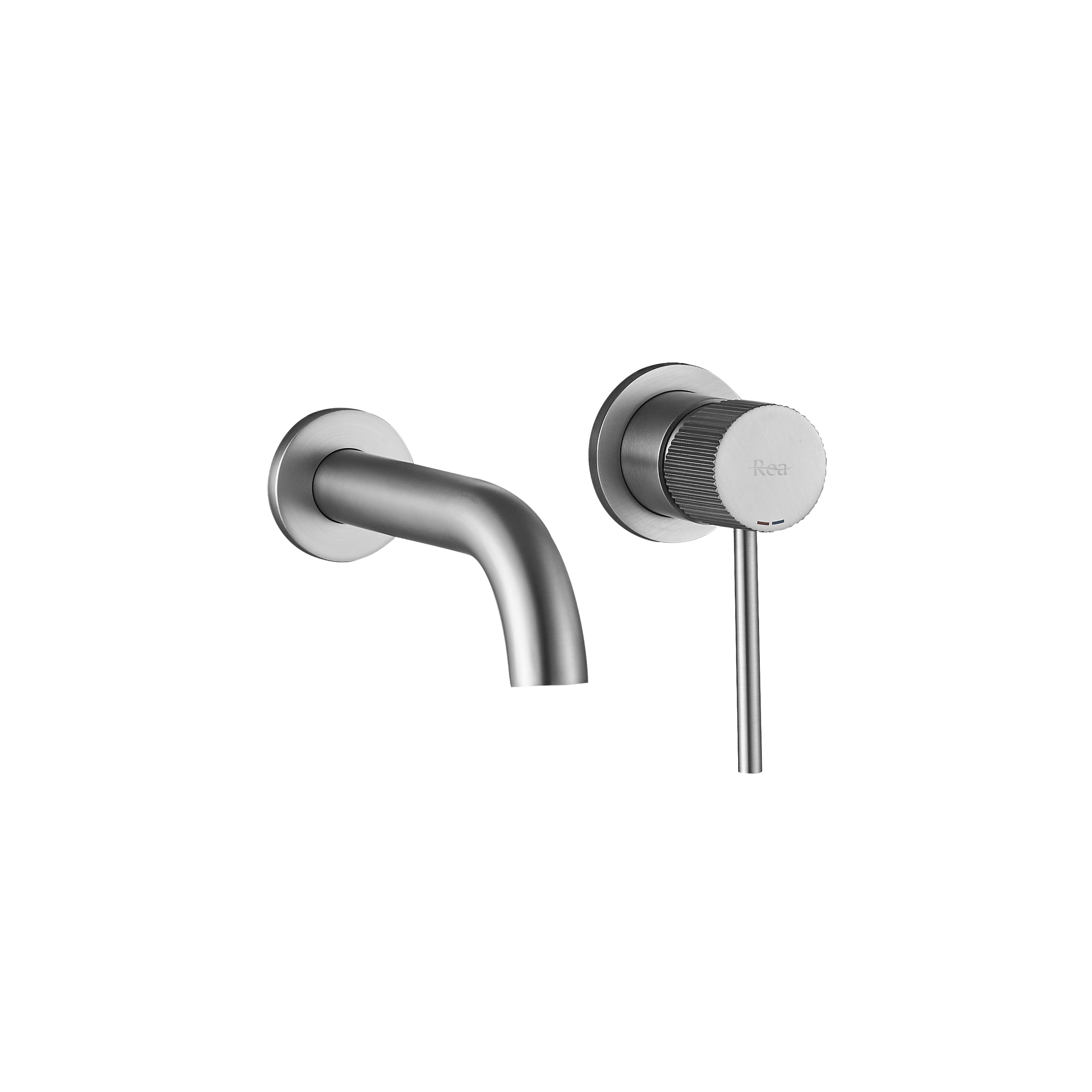 Inbouw wastafelkraan Rea Lungo Stripe Brush Nickel