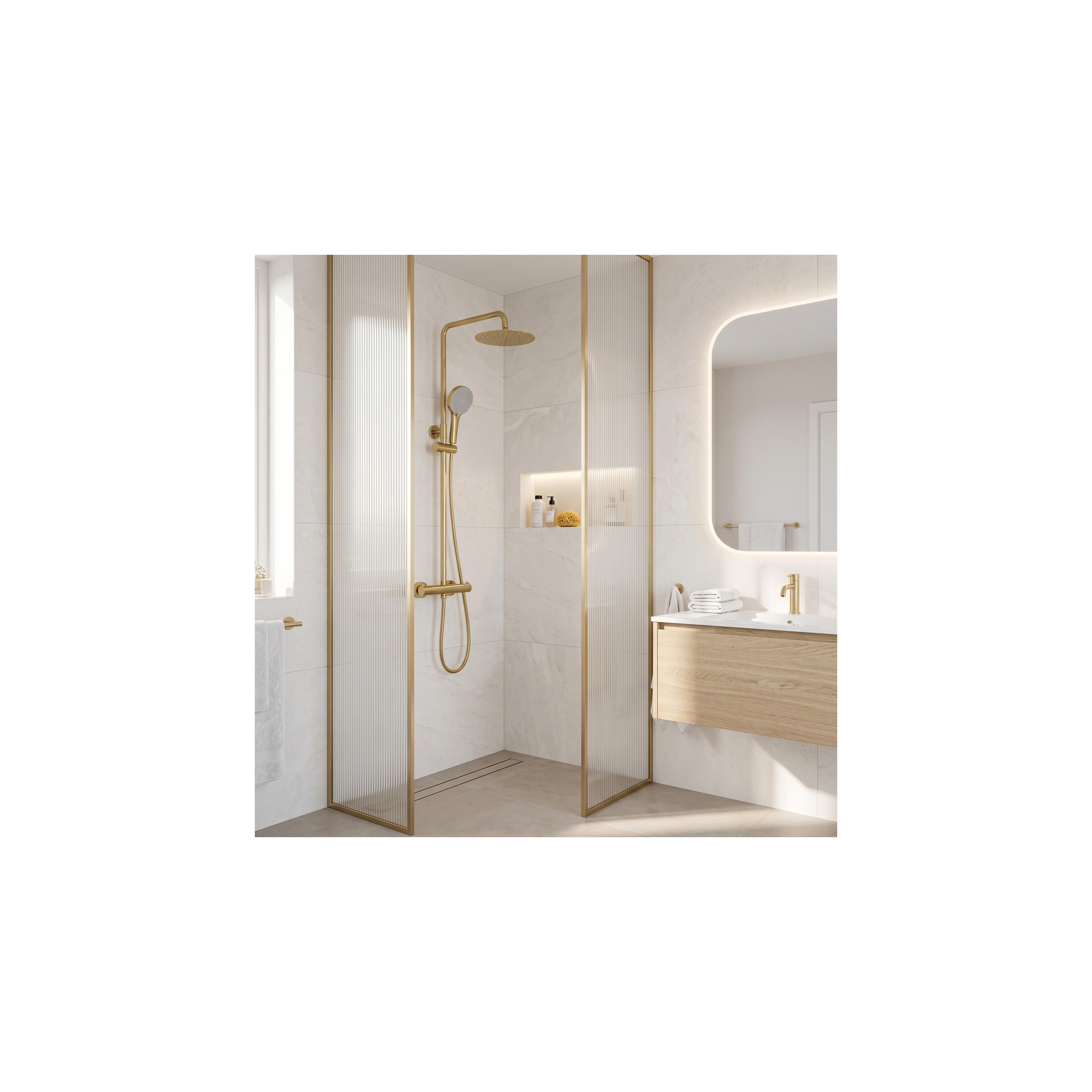 Shower set without spout with thermostat Rea Lungo Gold