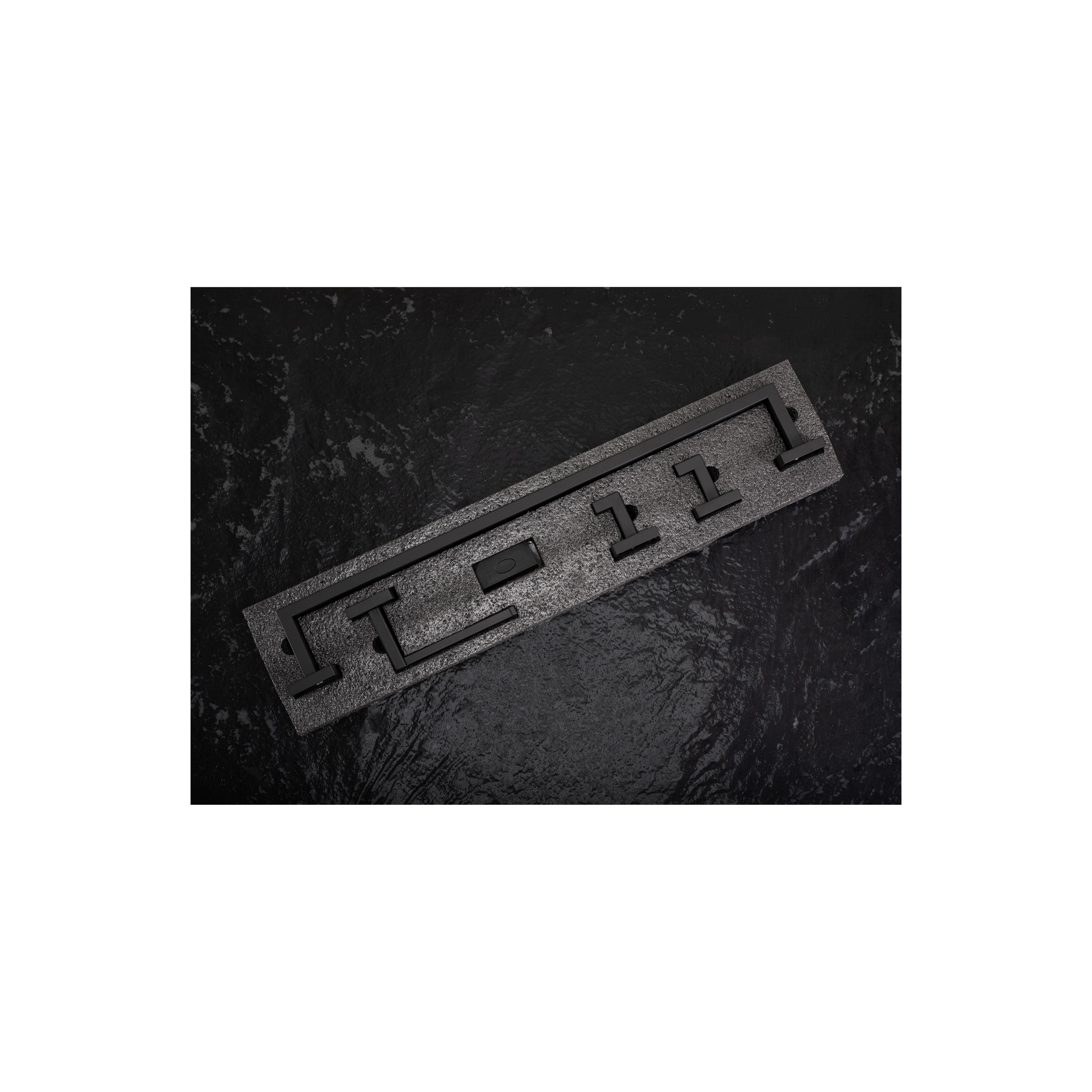 Badezimmer-Accessoire-Set Rio Black 4-teilig