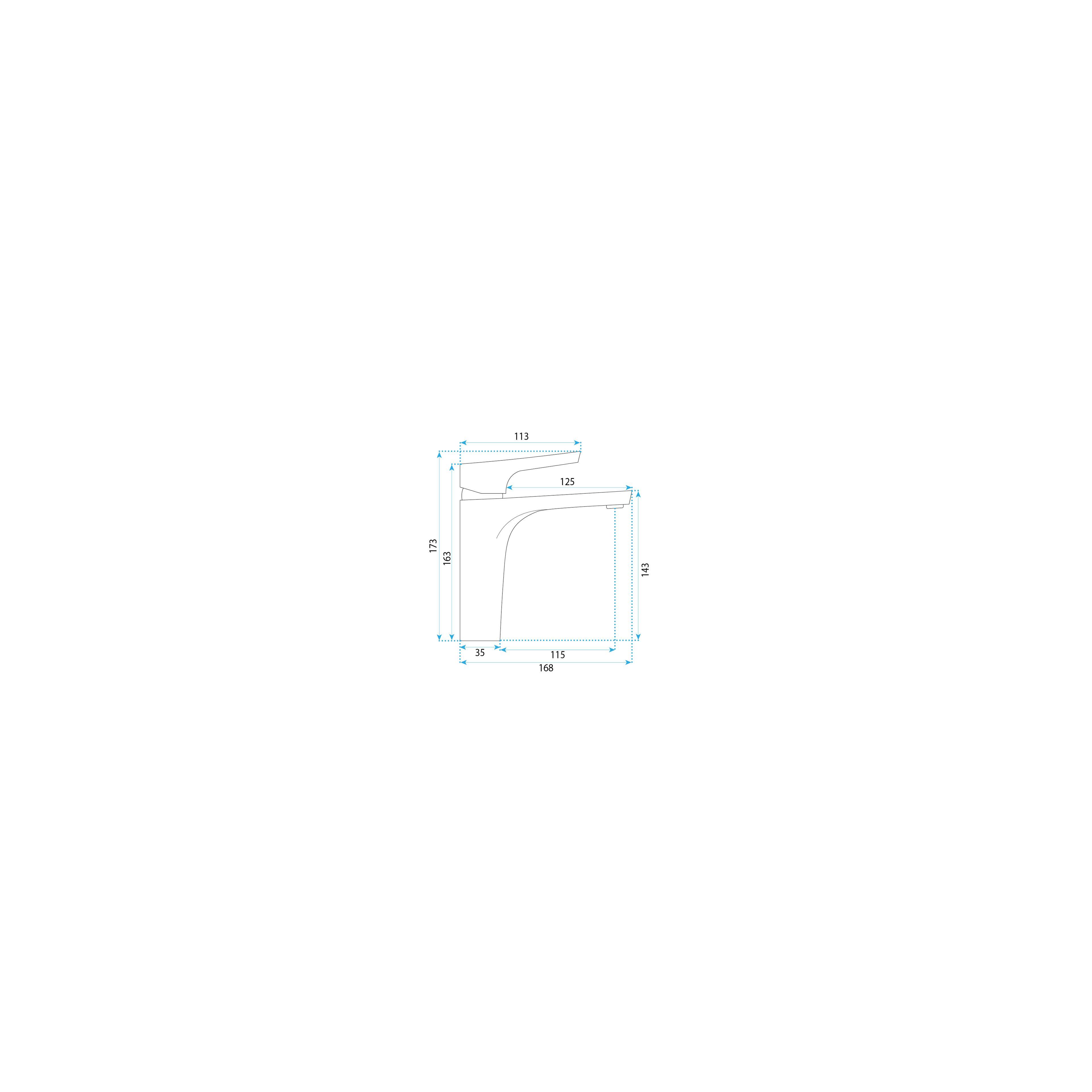 Robinet de lavabo PREMIUM Rea Maxim Brush Copper Low