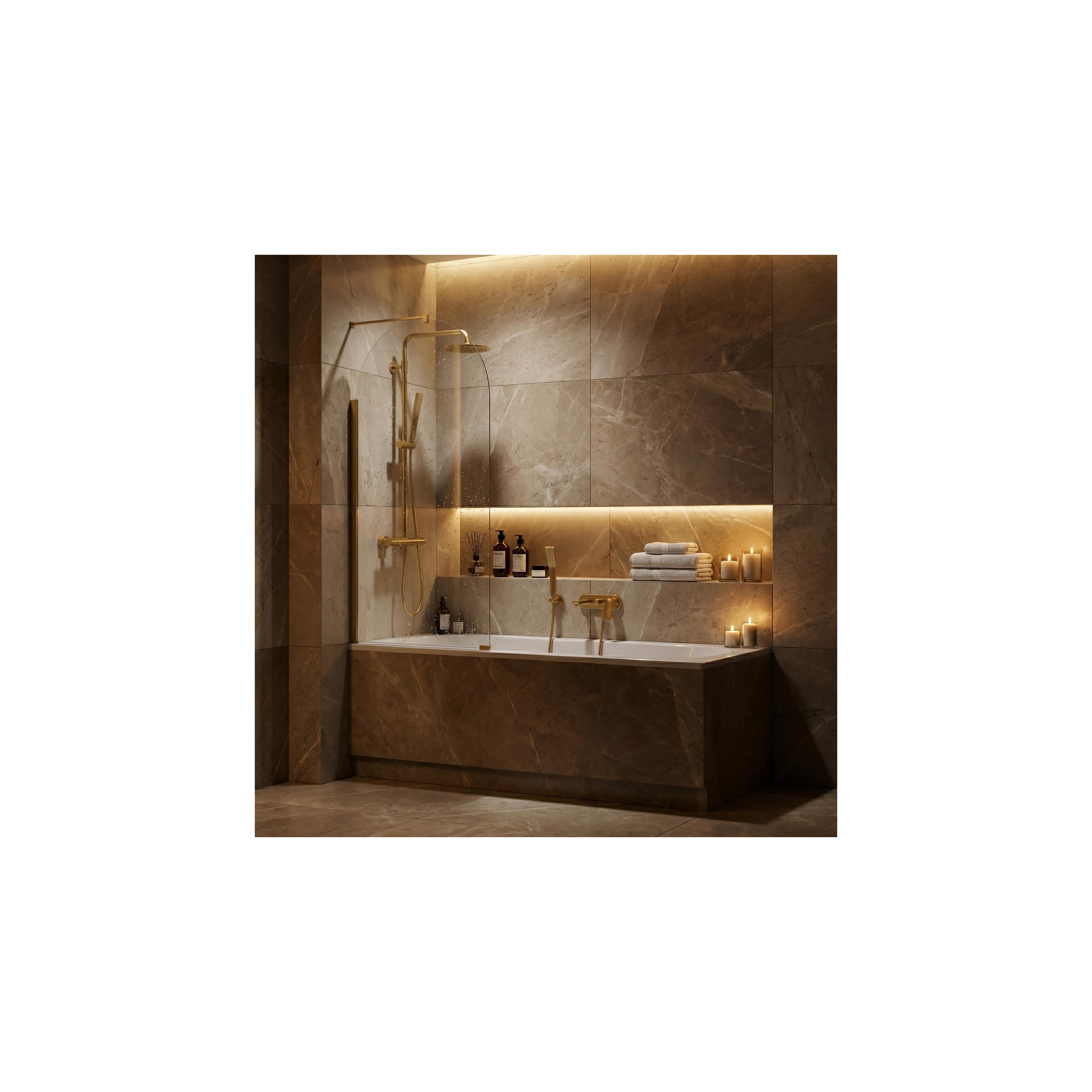 Badewanneaufsatz Rea Elegant Gold Brush 80
