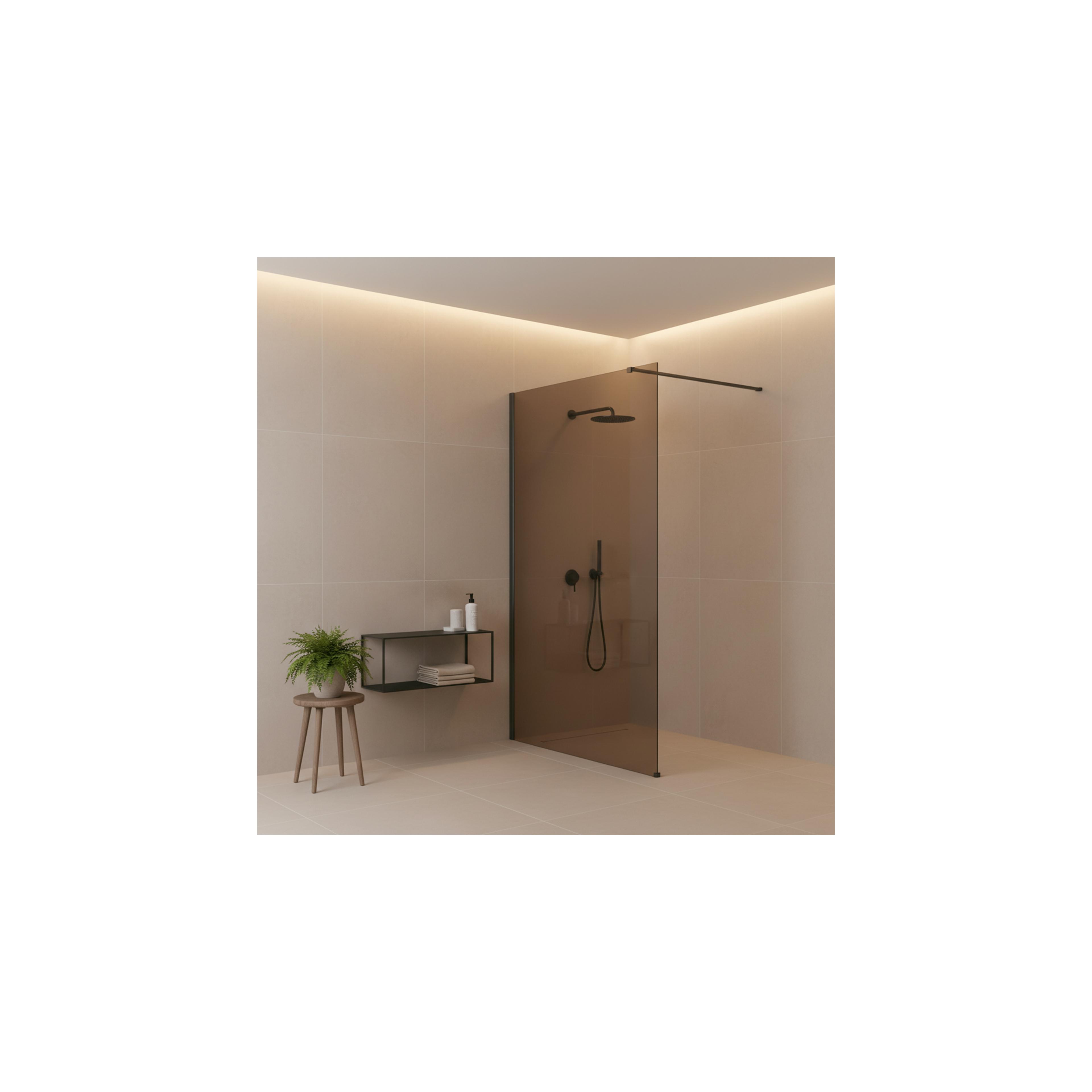 Duschwand Rea Flexi Brown / Titan 100