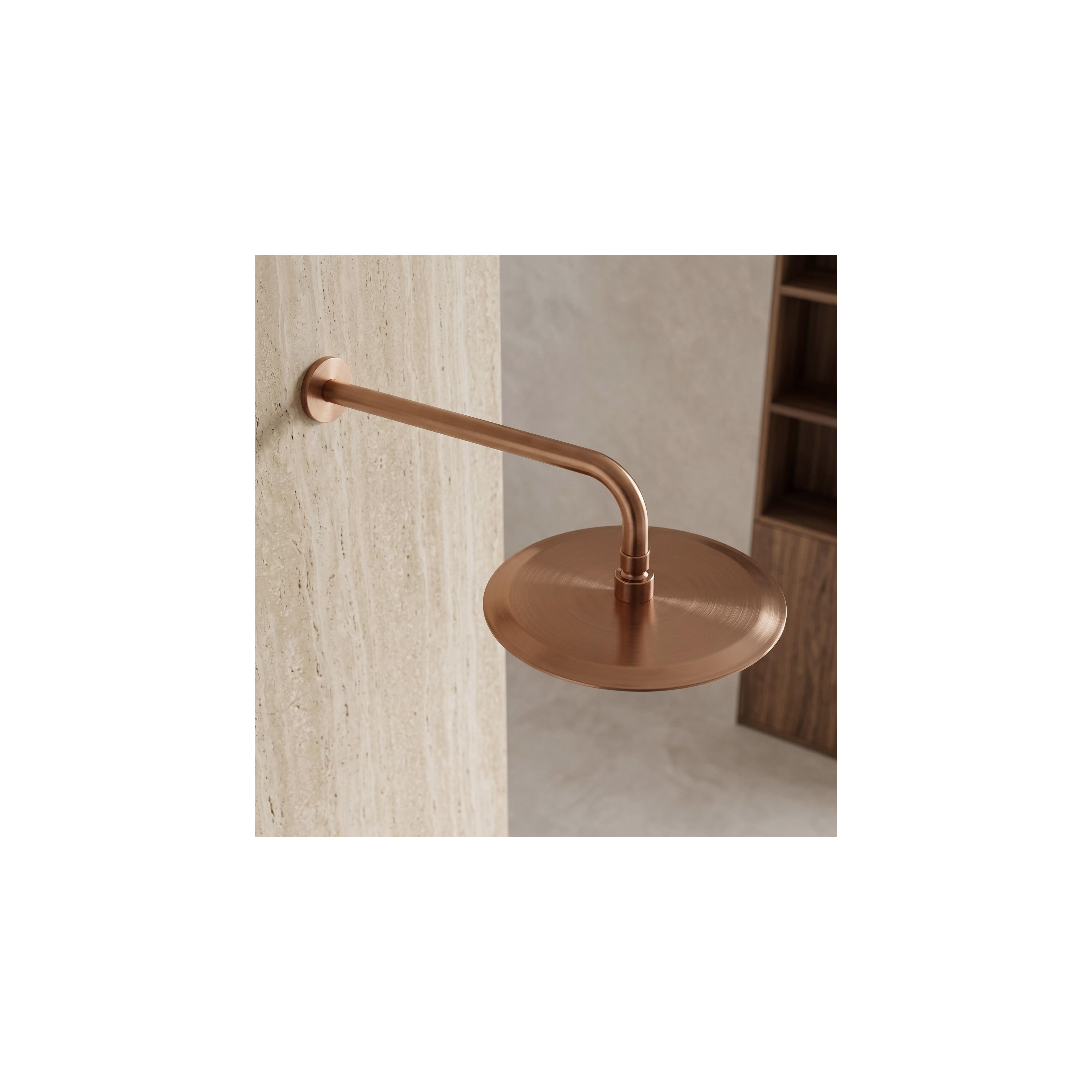 Кръгла душ глава REA JS-P014BRG 25cm Brush Copper