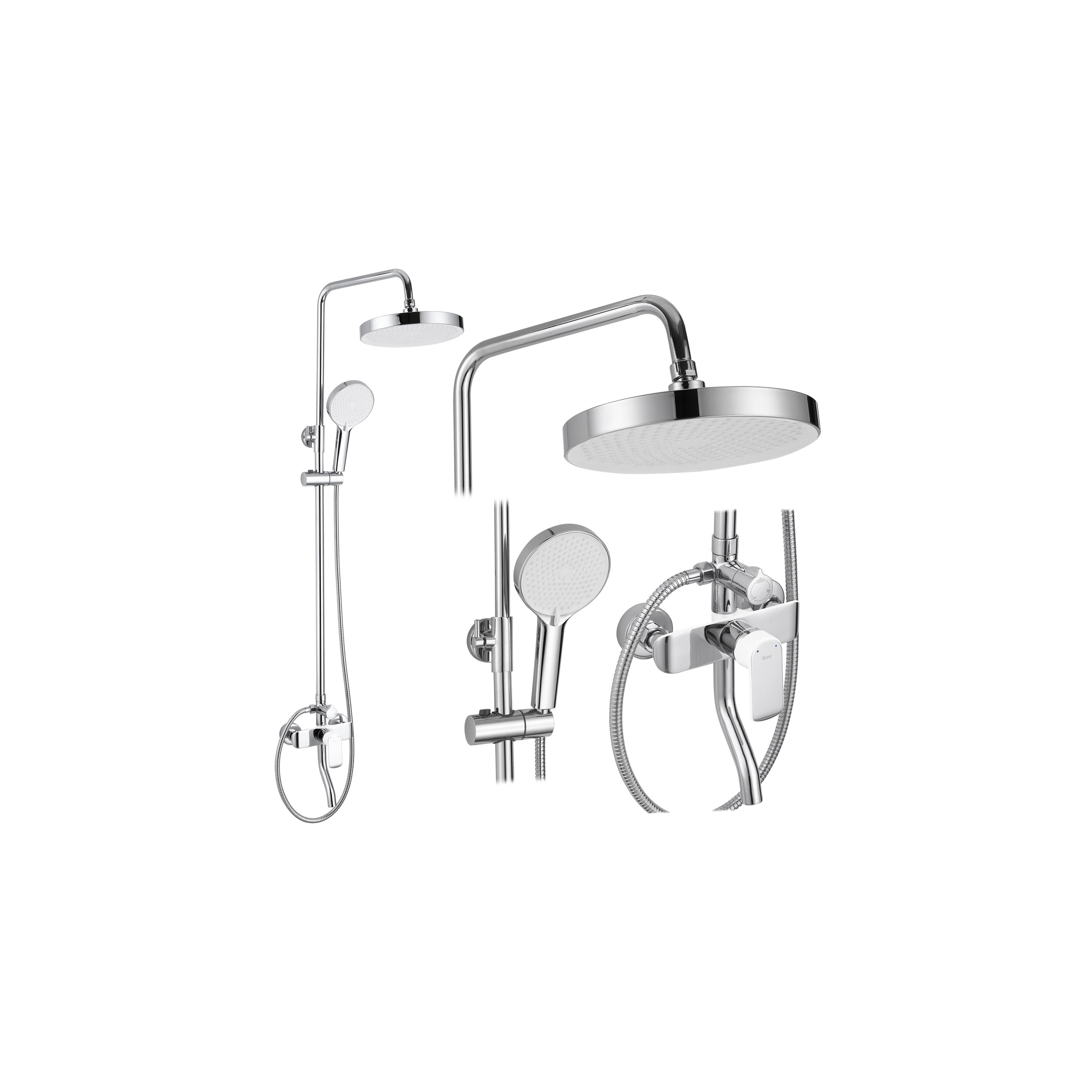 Shower set REA BLOOM WHITE CHROME