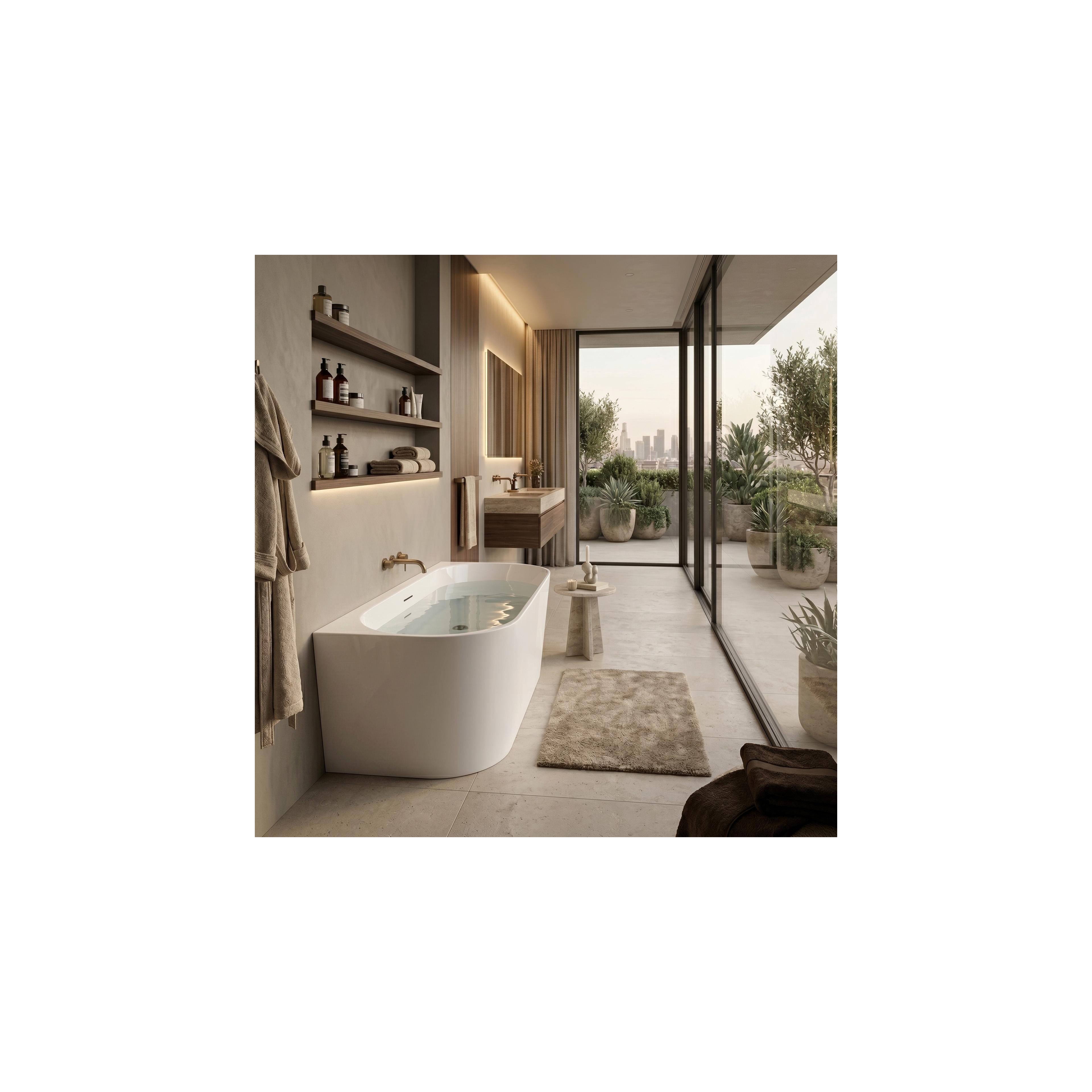 Acryl Wandmontage Badewanne CAPRI 170 cm