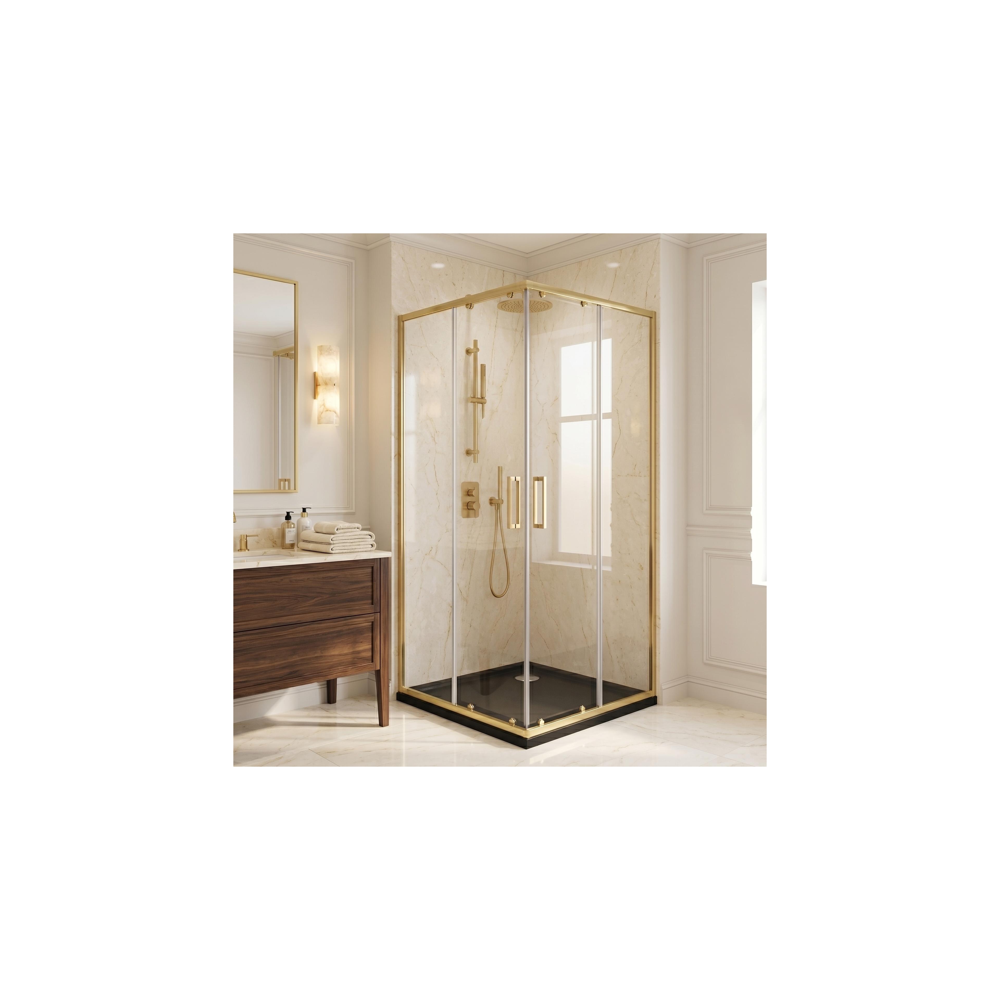 Duschkabine Rea City 80x80 Gold Brush