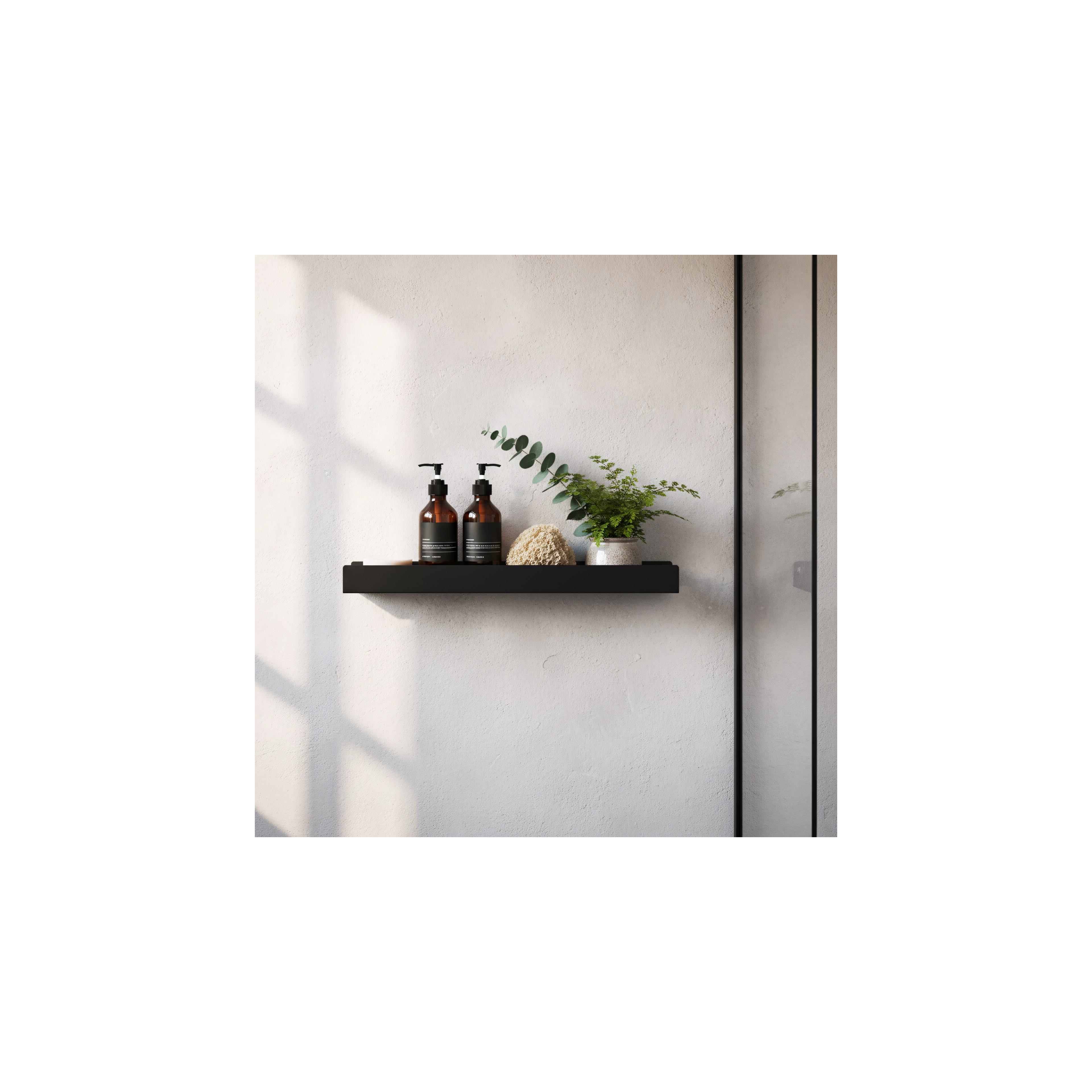 Bathroom shelf SF04 60cm black matt