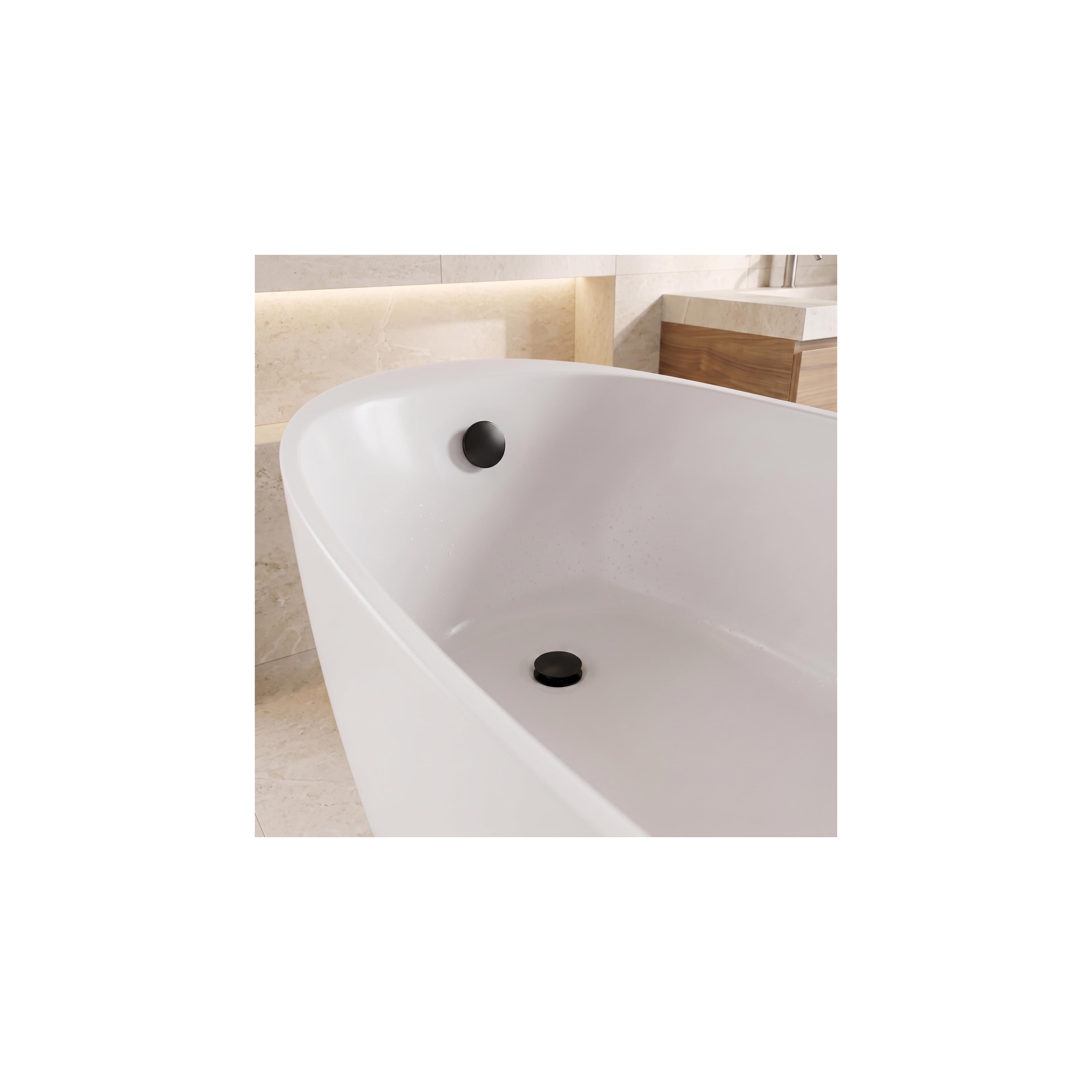 Badewannensiphon Rea mit Klick-Klack-Ablaufventil Black