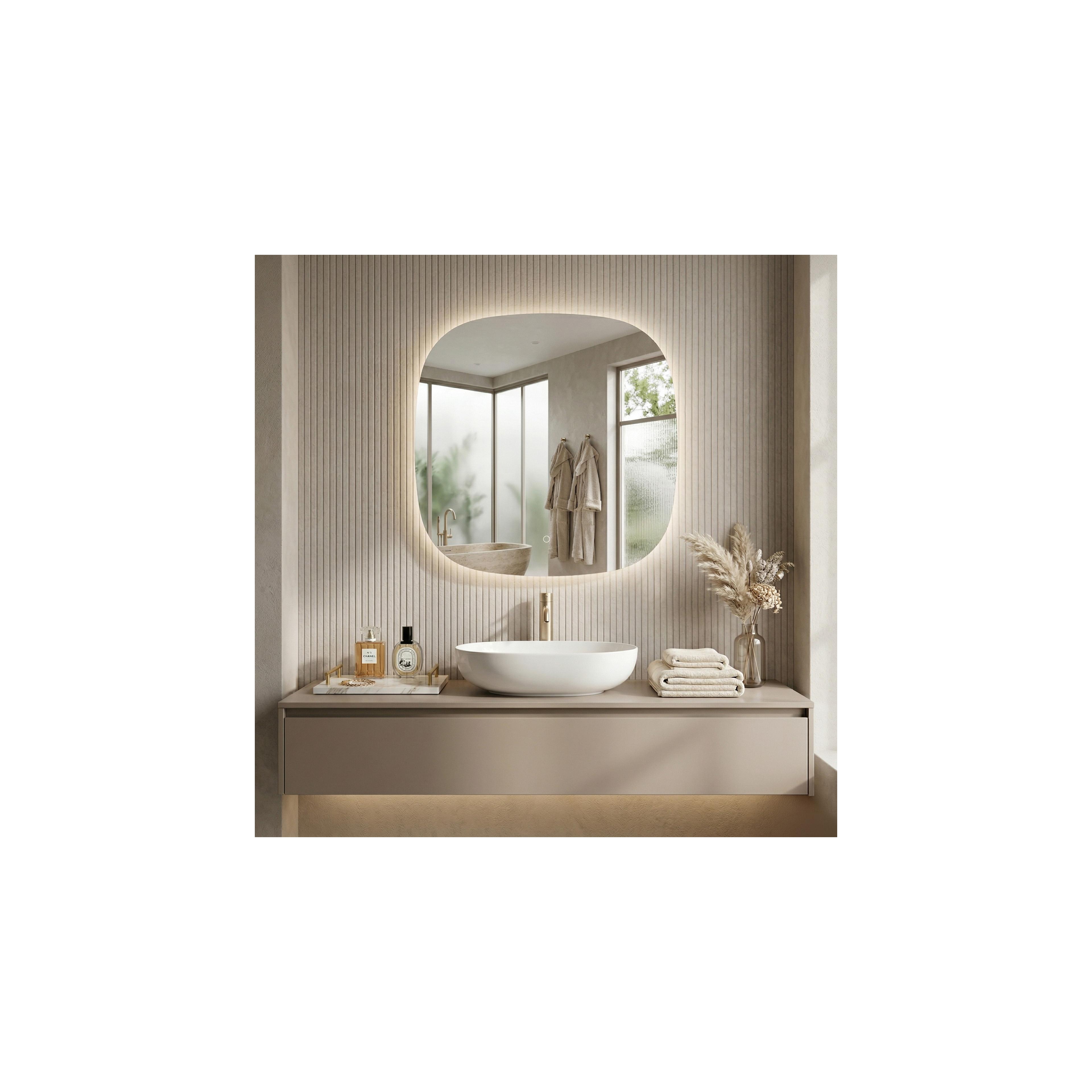 Spiegel LED 70x70cm TOP
