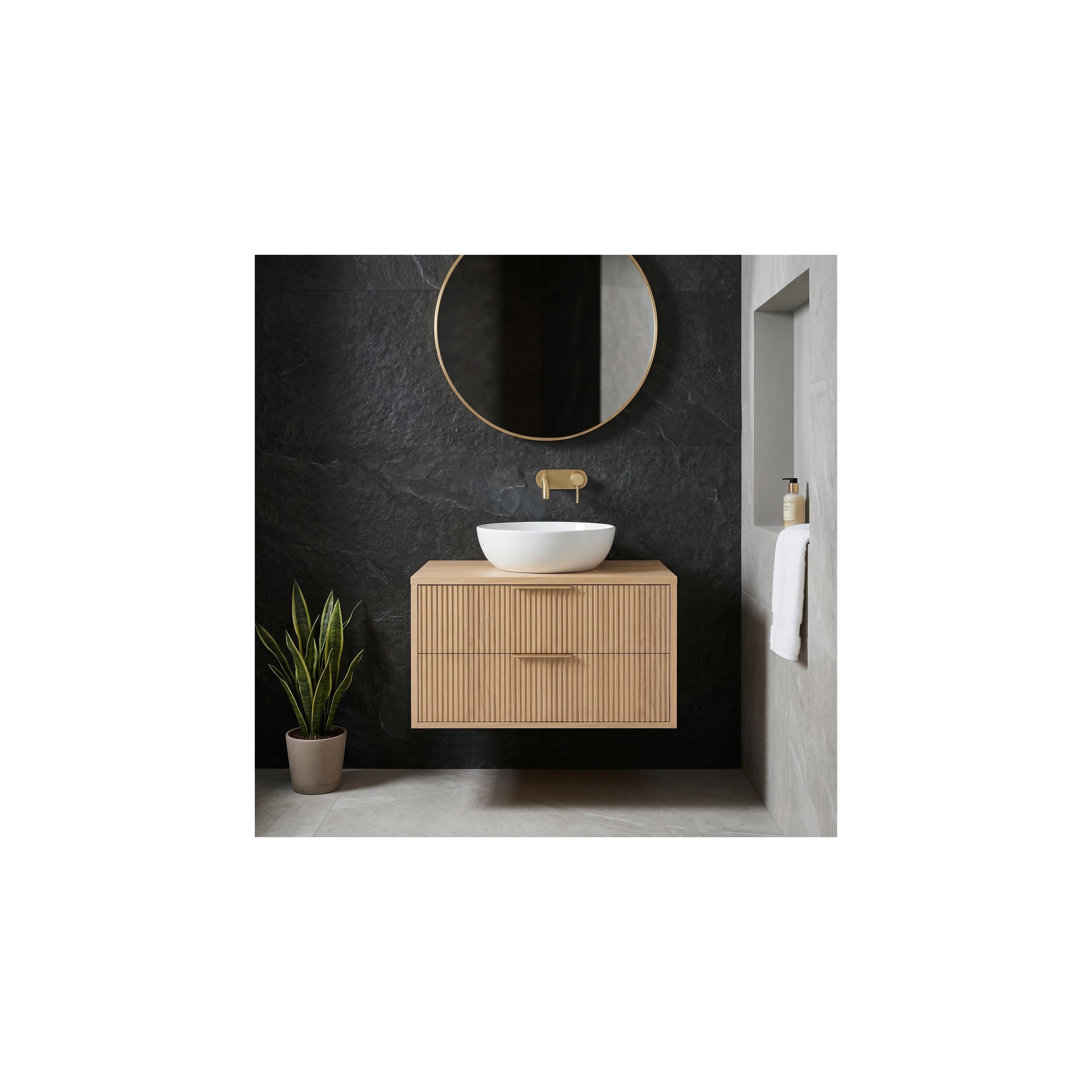 Waschtischunterschrank Rea Mono 80cm Beige