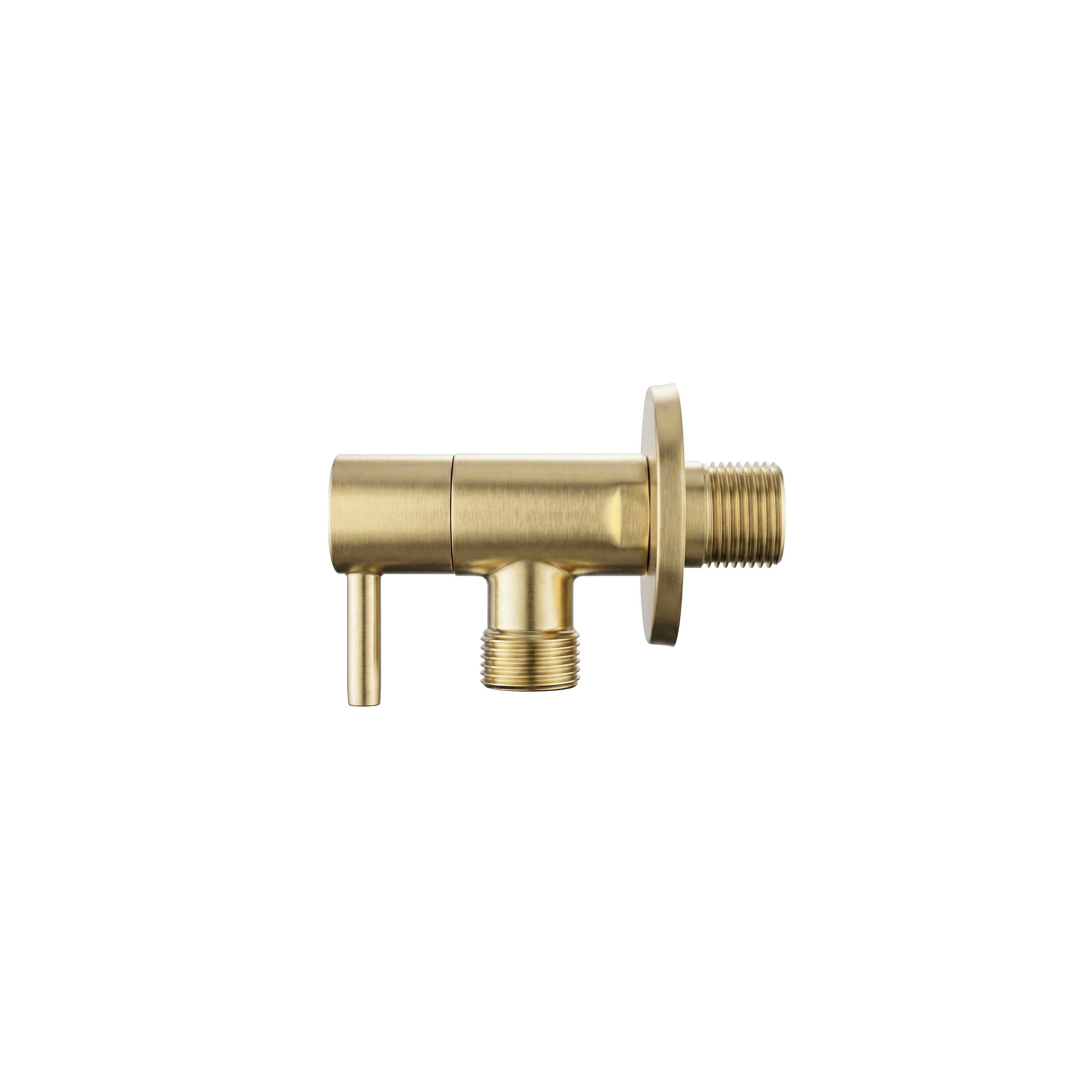 Zawór kątowy 01 1/2" x 3/8" Złoty szczotkowany