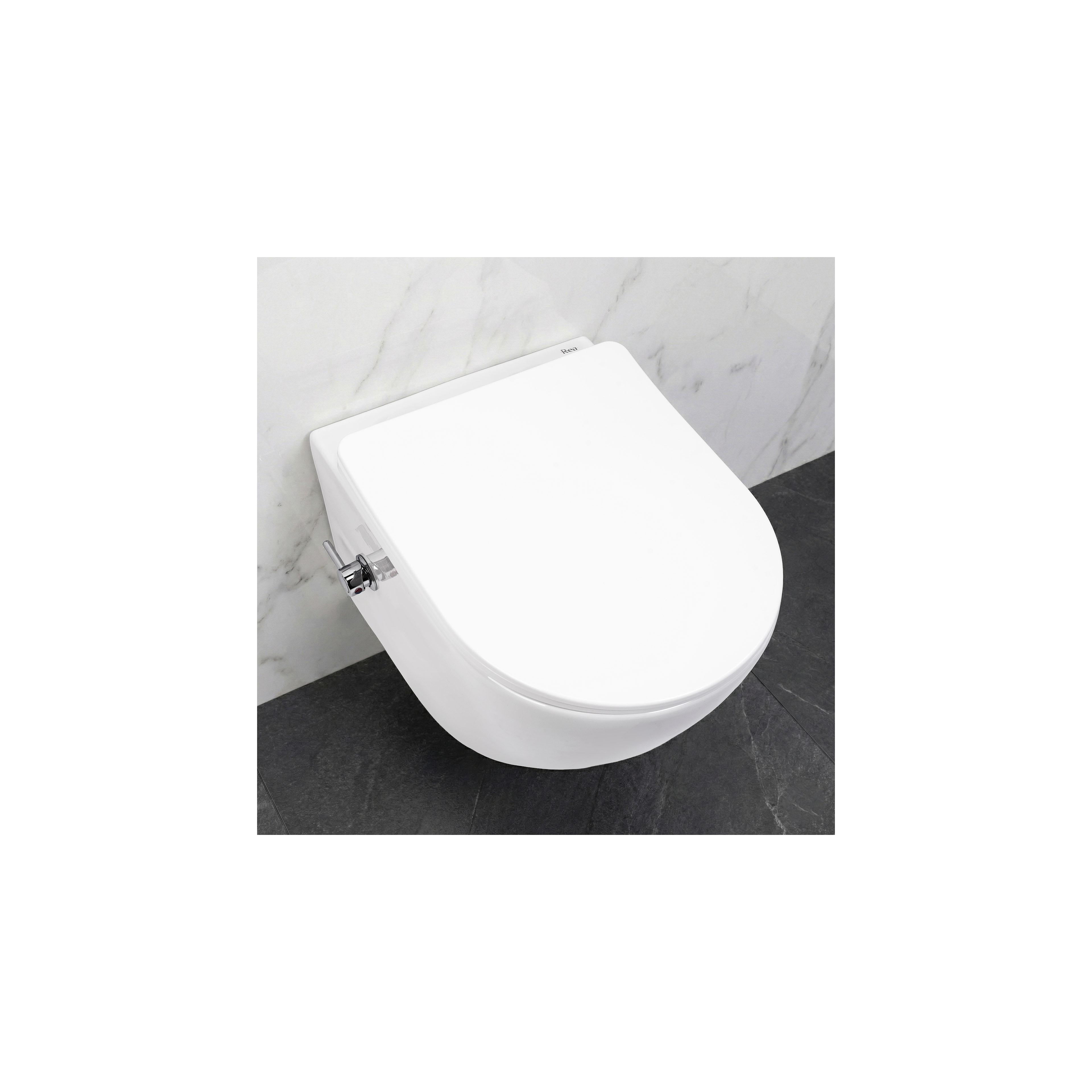 wandhängendes WC REA Carlo Lux Rimless mit Bidetfunktion