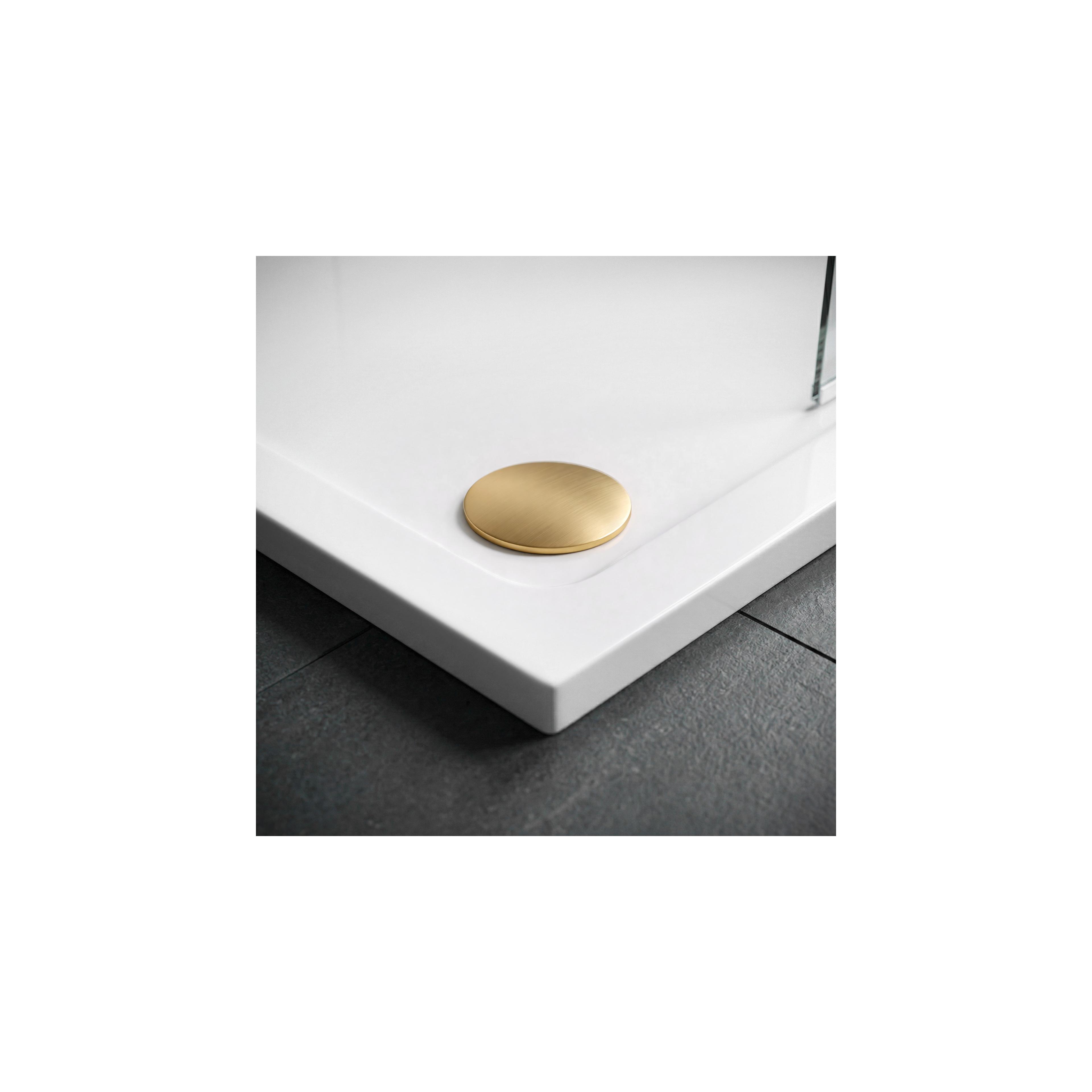 Acryl Duschwanne Rea Belmond White 80x80 Brush Gold