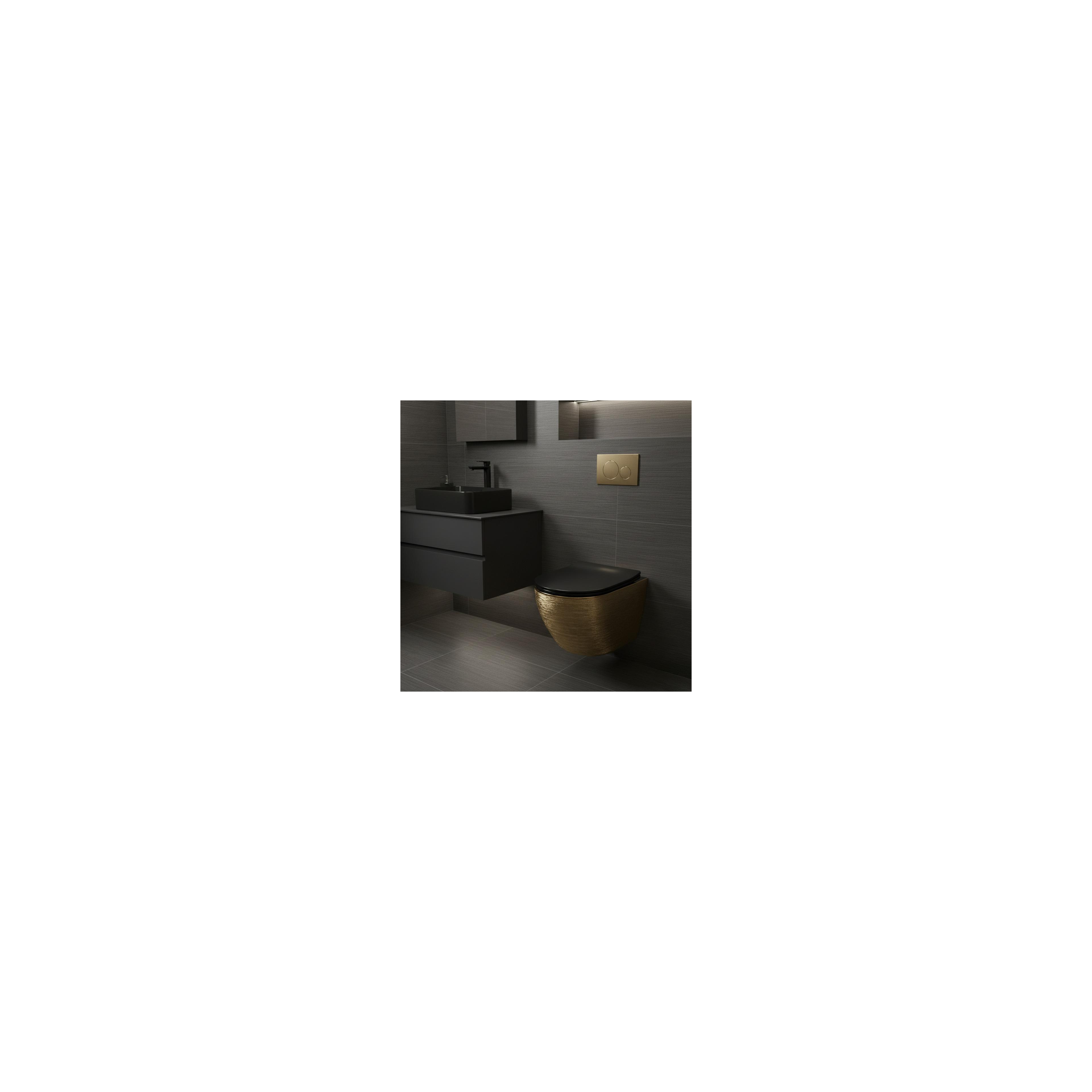 Toilet bowl Rea Carlo Mini Tornado Black Brush Gold