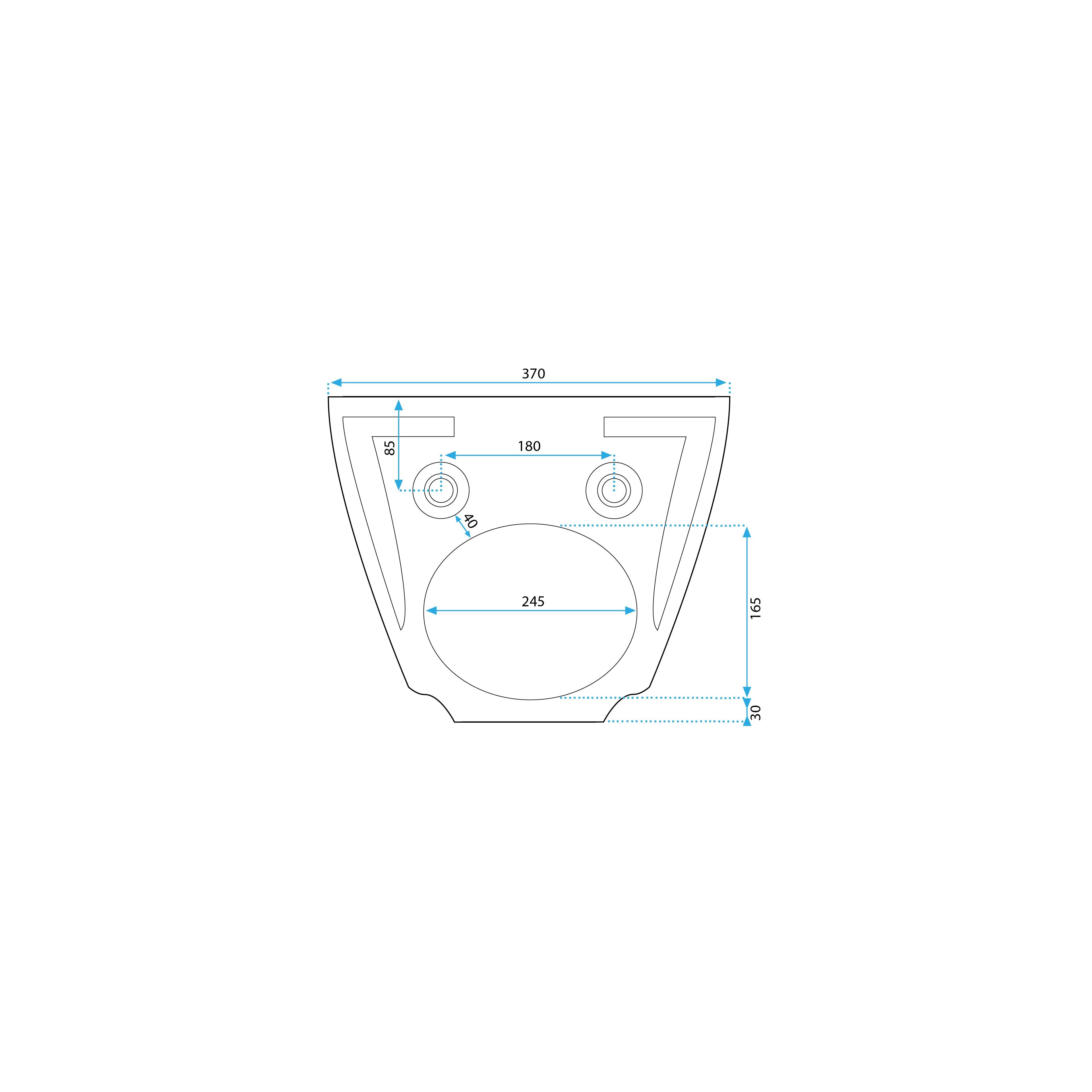 Wandhängendes Bidet Rea Olivier White