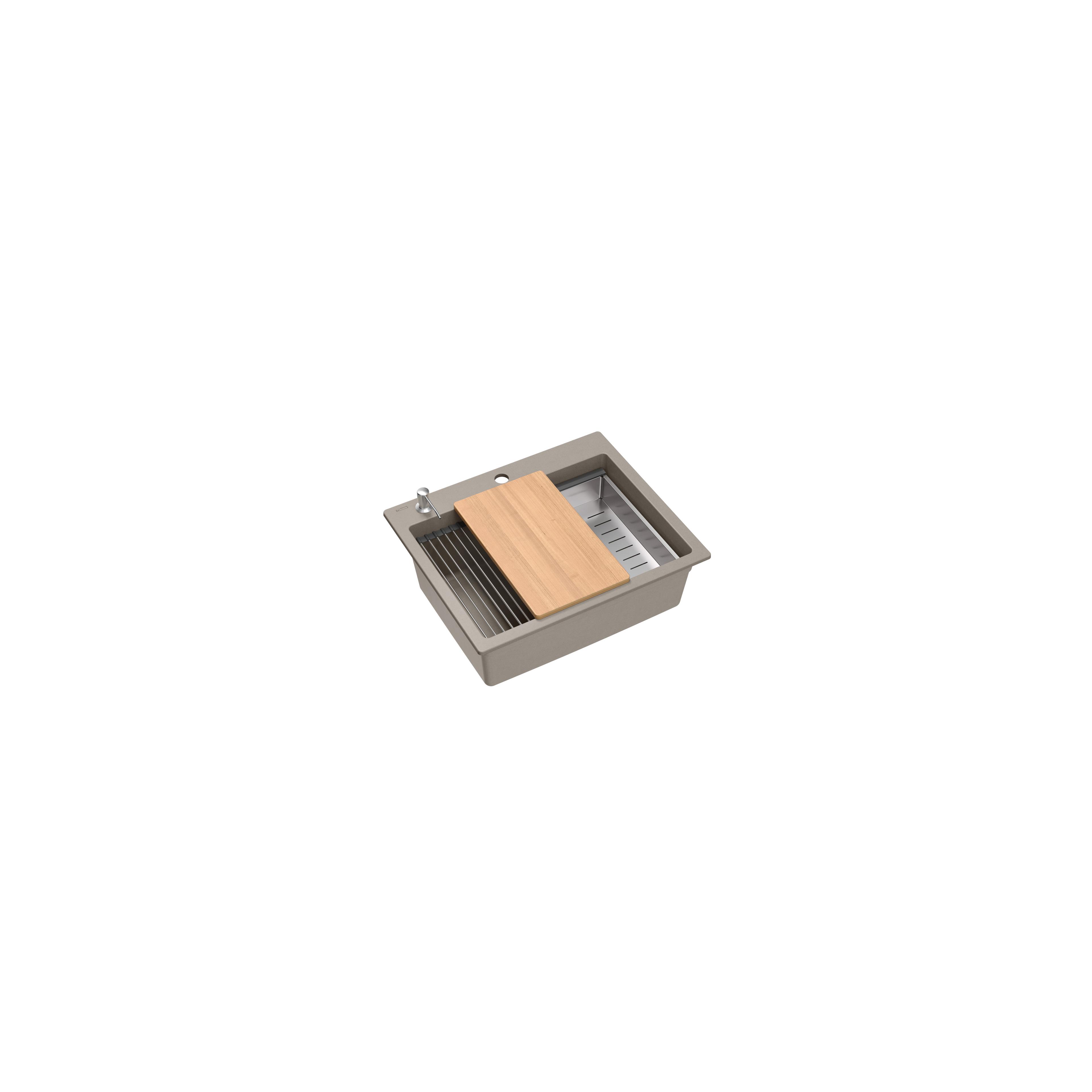 Granitspülbecken KURT 110 WORKSTATION BEIGE