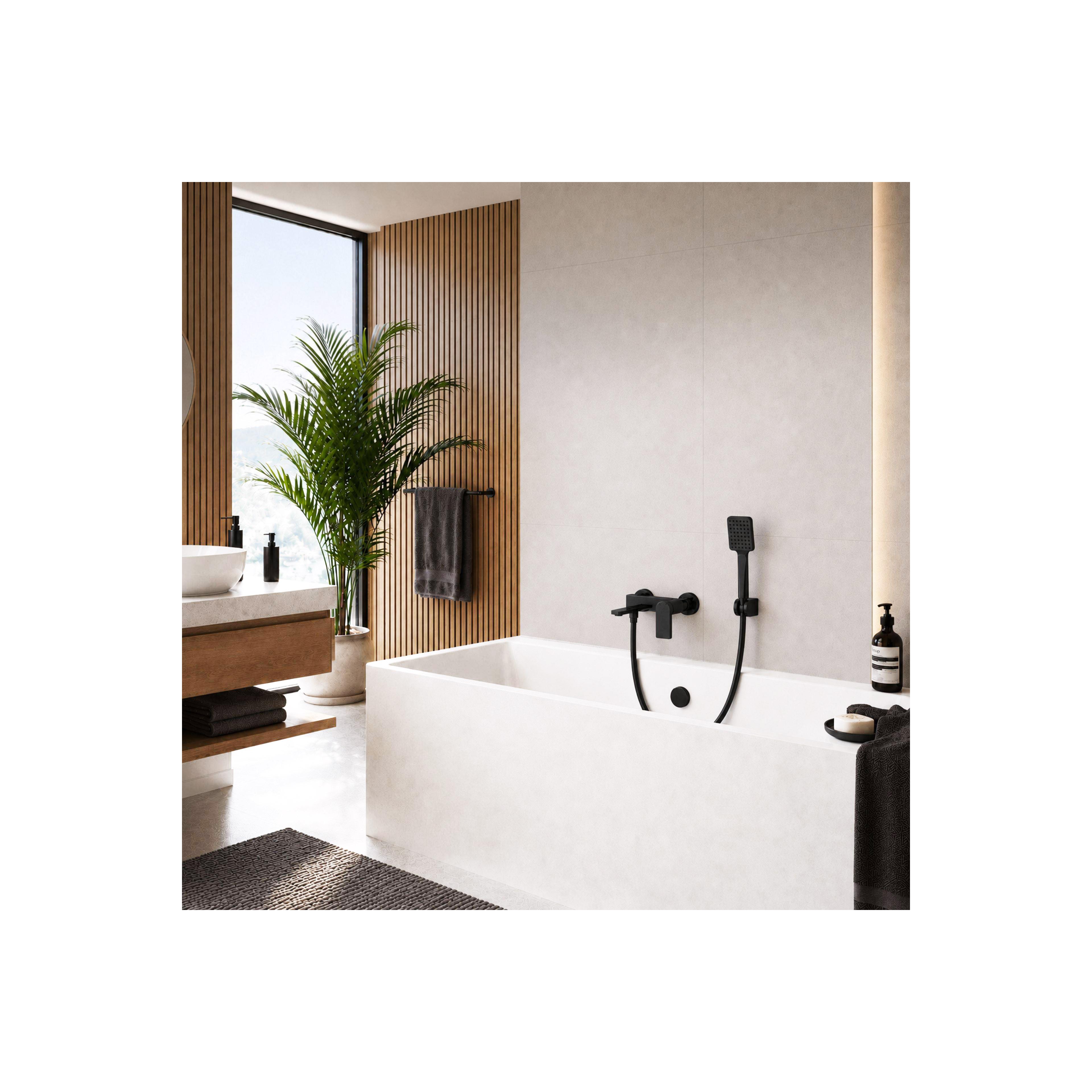 Duschschlauch mit Verdrehschutz Rea Black 150 cm