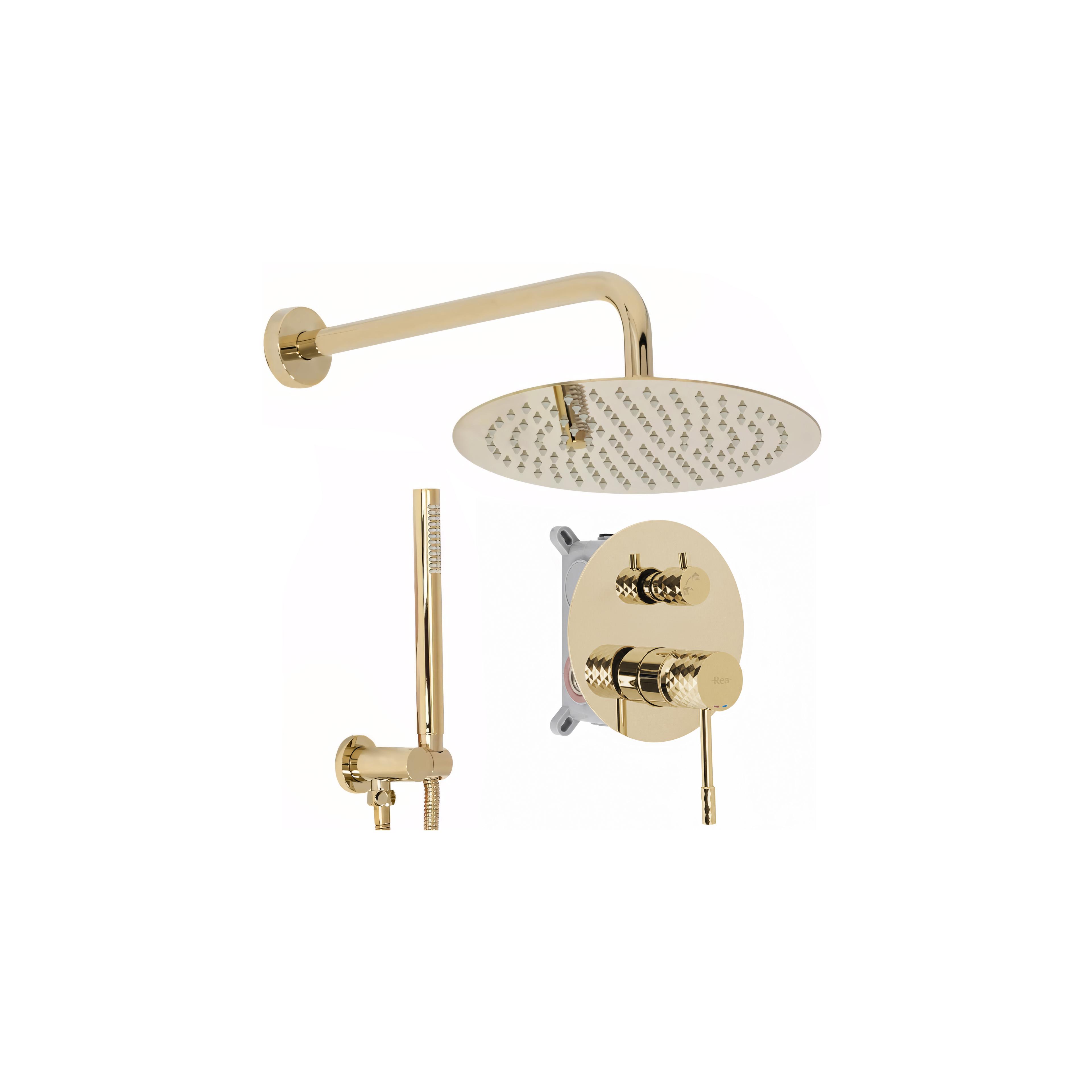 Shower system Rea Lungo Diamond Gold + BOX