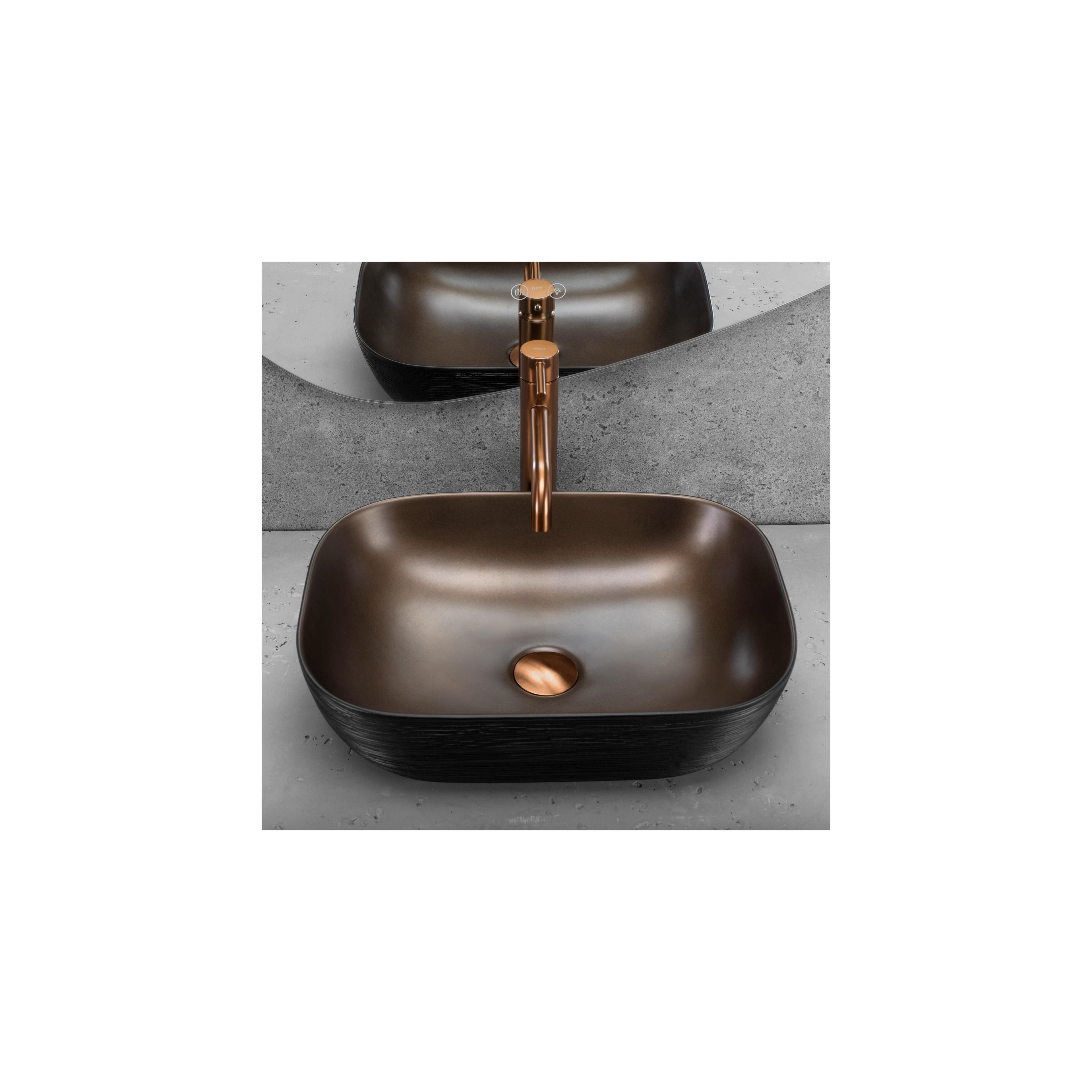 Νιπτήρας Rea Belinda COPPER BRUSH  / Black 46.5 x 33 x 13.5 εκ