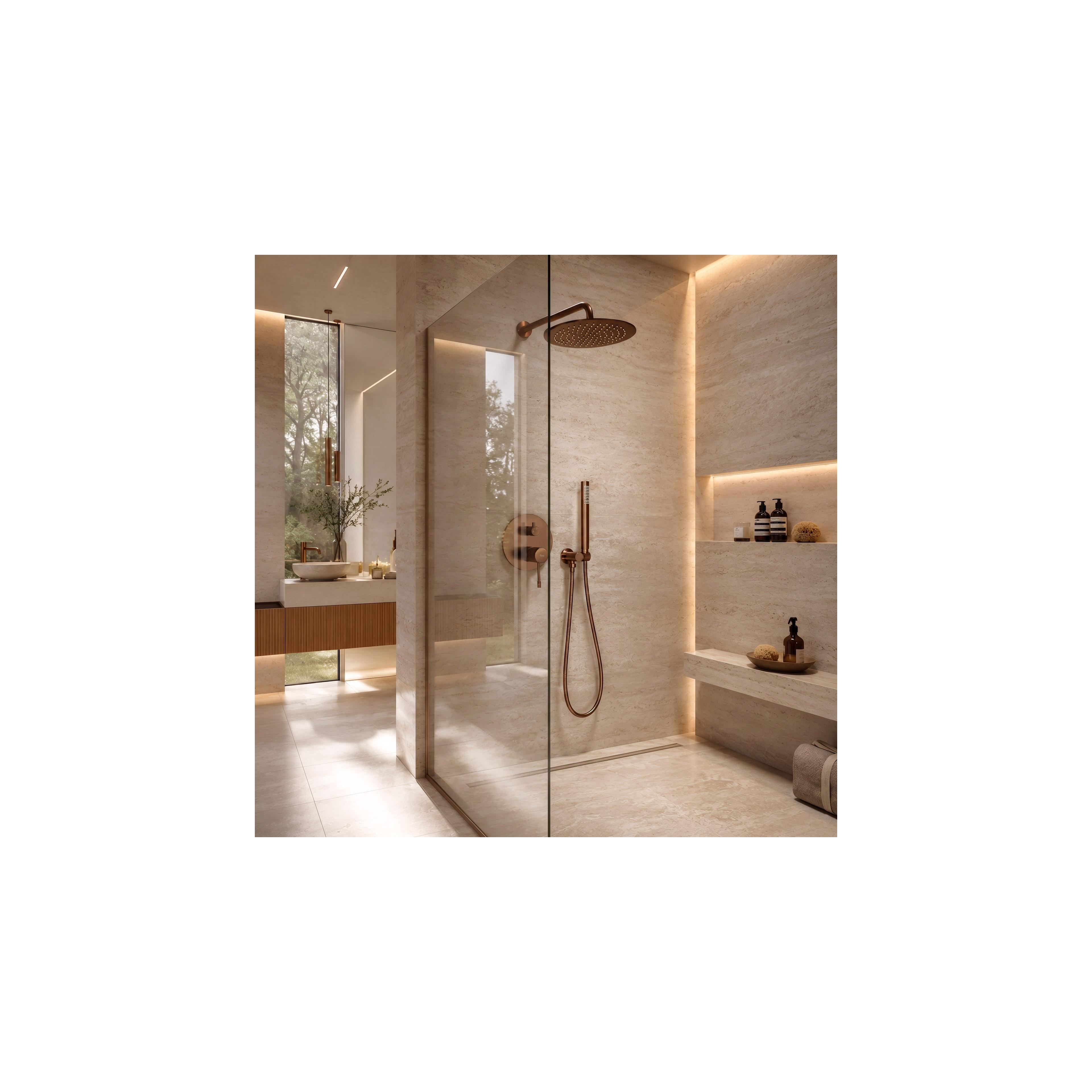 Shower system Rea Lungo Diamond Brush Copper + BOX