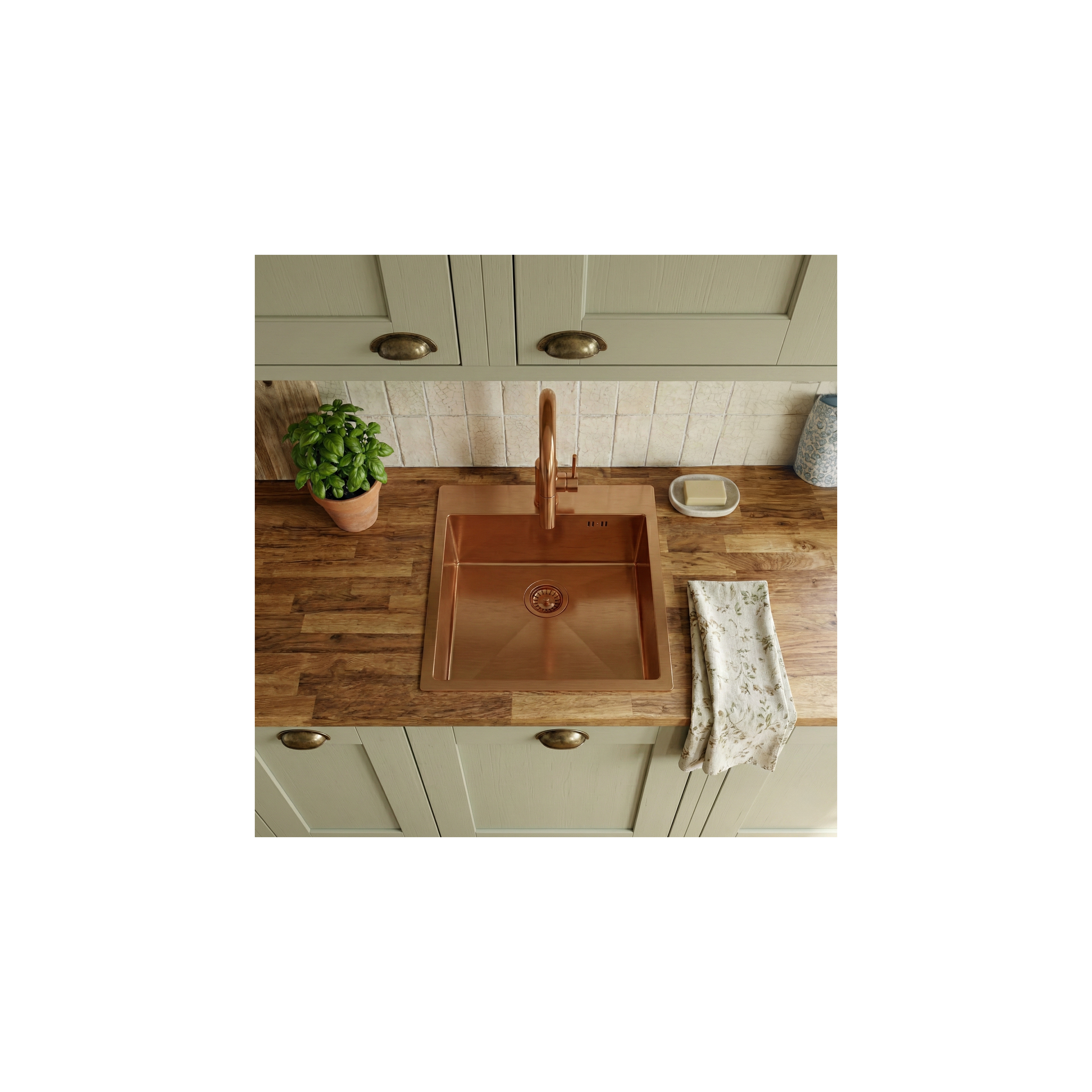 Edelstahlspüle Leo 40 BRUSH COPPER