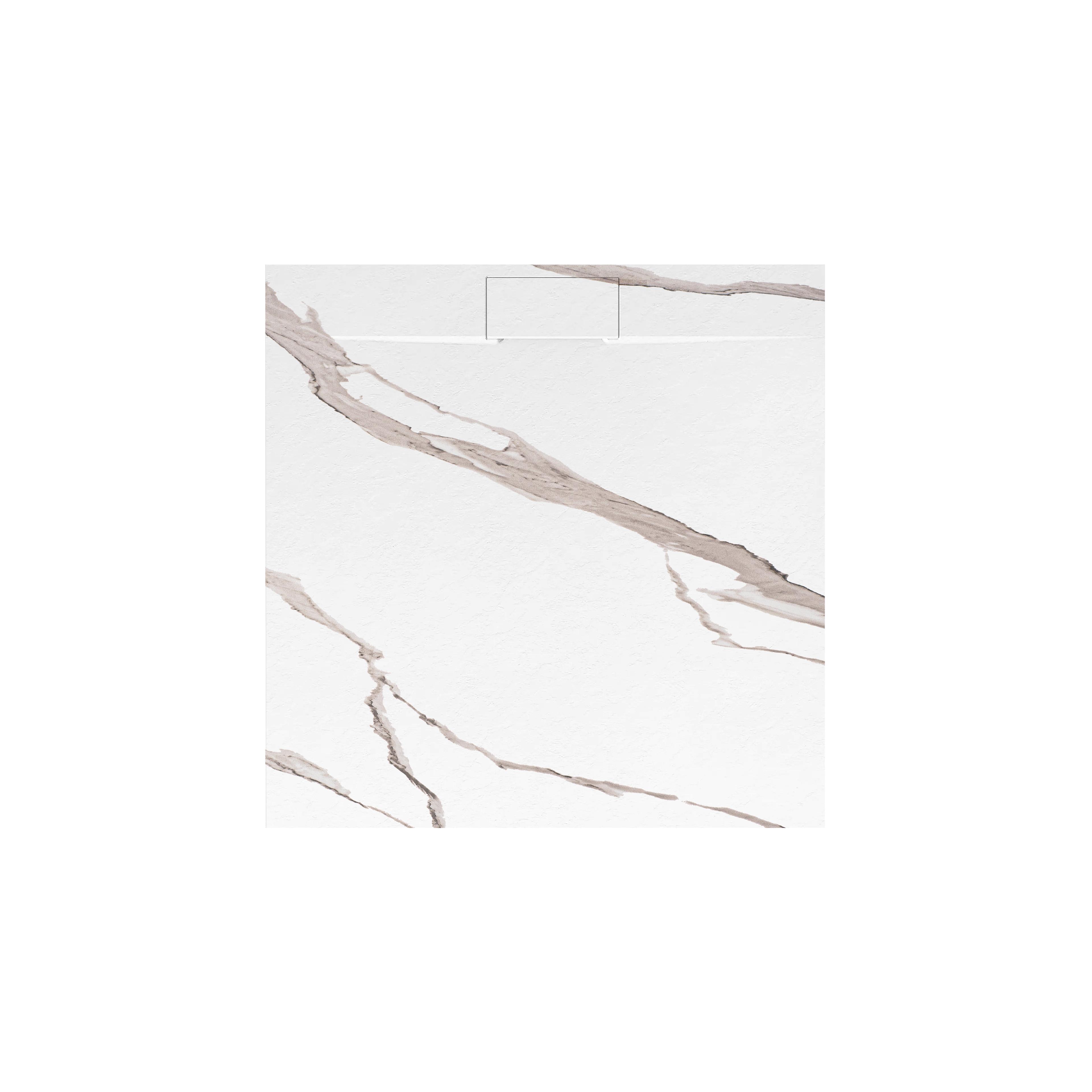 Dušo irklavimo baseinas Bazalt CARRARA WHITE 90x90