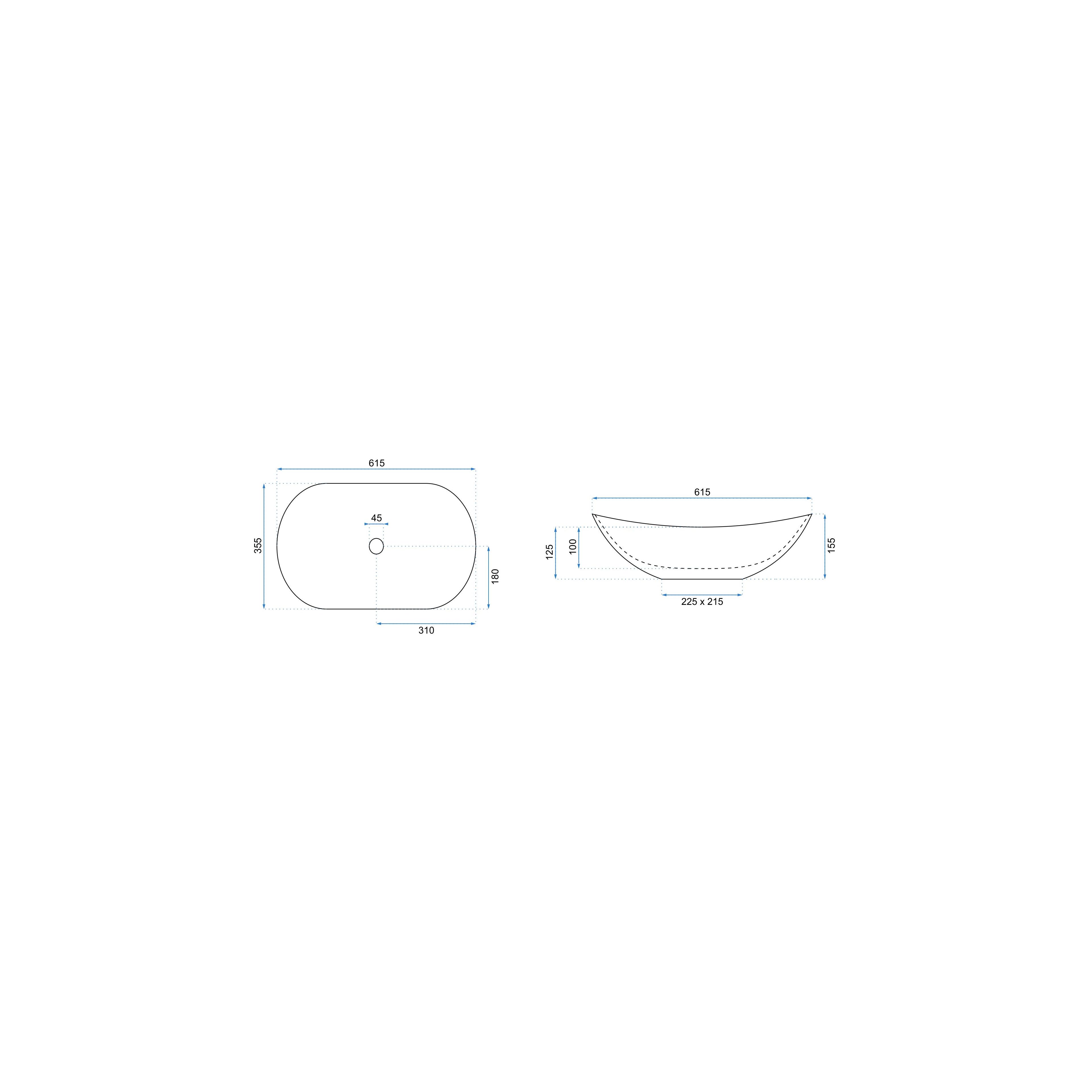 Countertop Basin Rea Royal Olive Matt