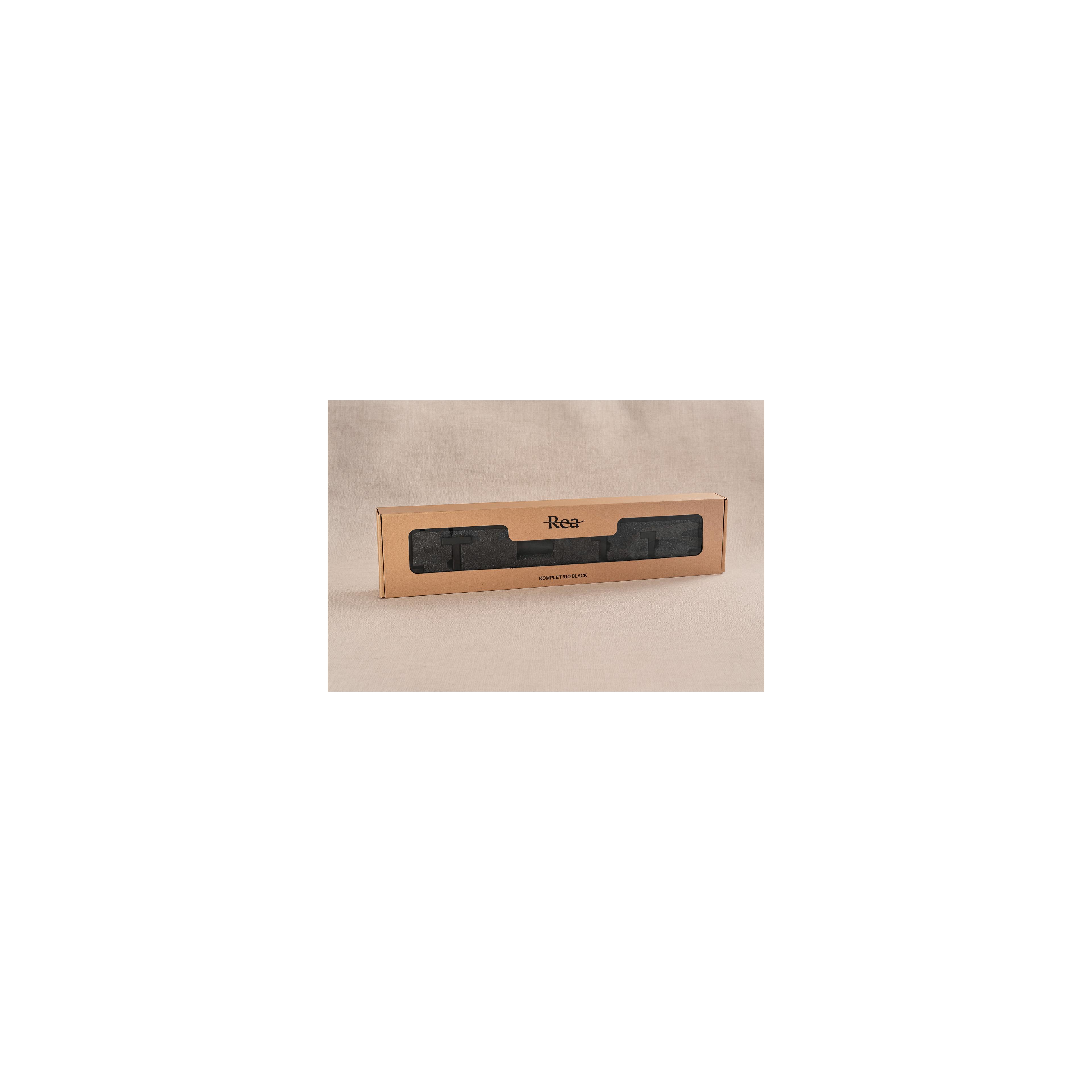 Badezimmer-Accessoire-Set Rio Black 4-teilig