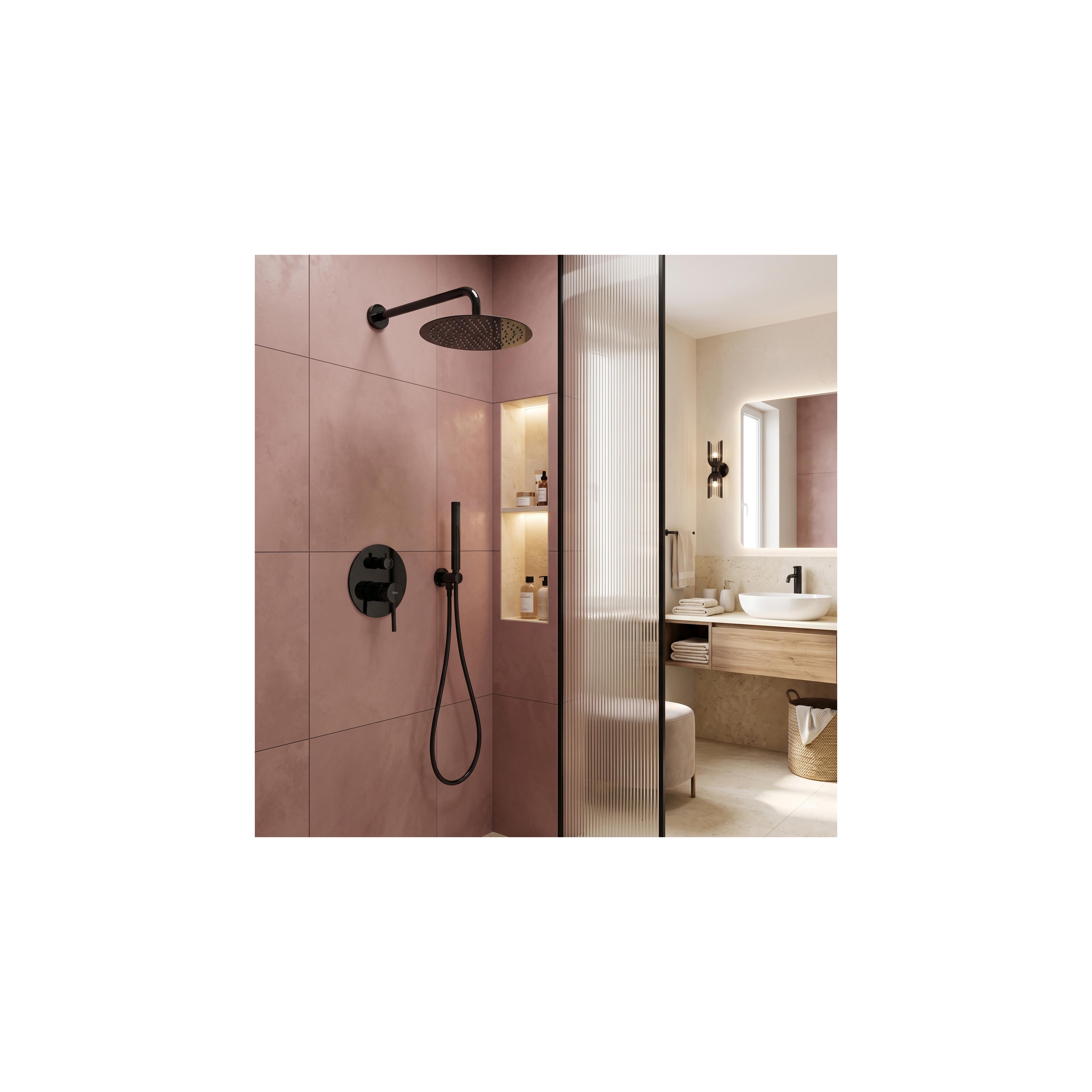 Kit de douche encastré REA Lungo Black Metallic + BOX