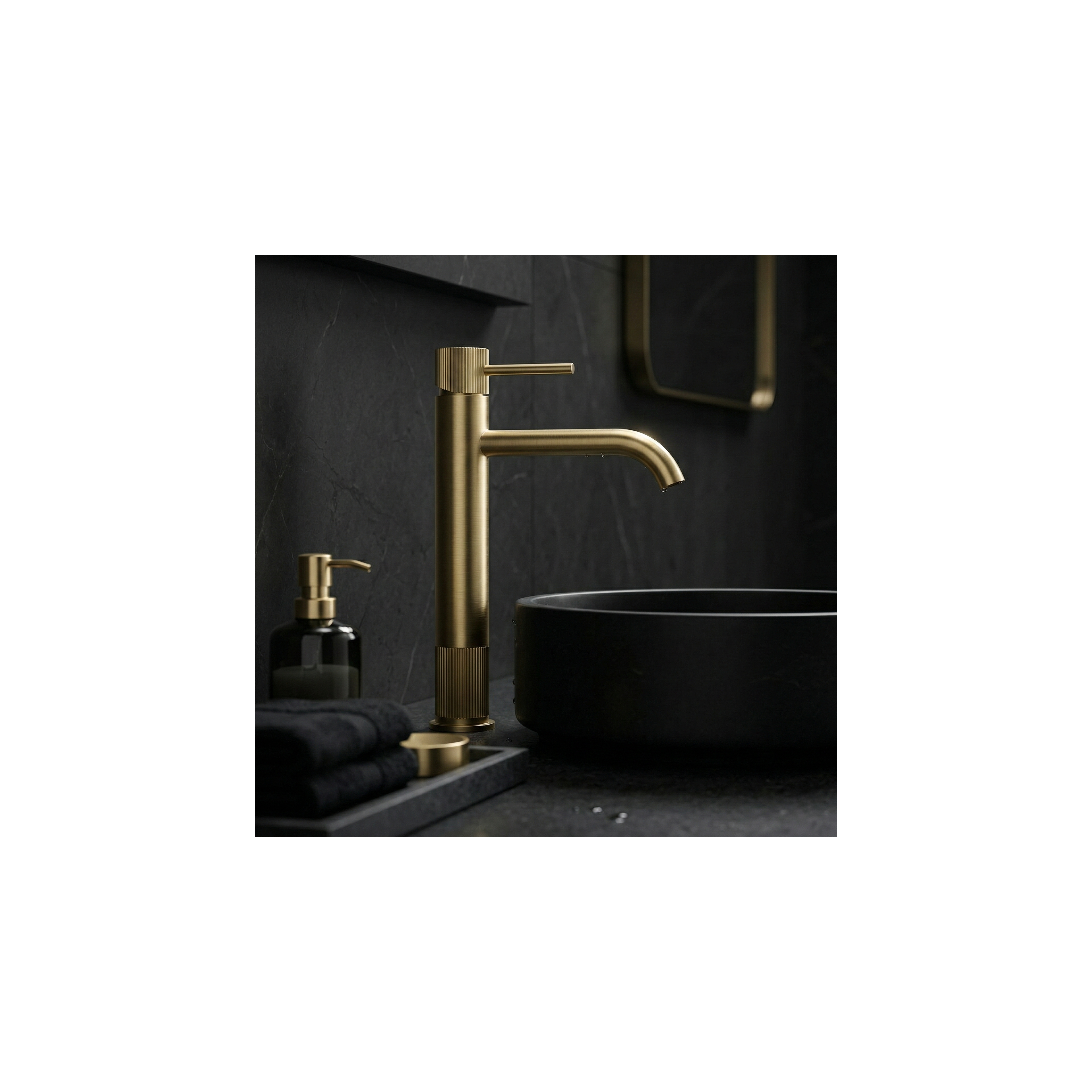 Waschbeckenarmatur Rea Lungo Stripe Brush Gold