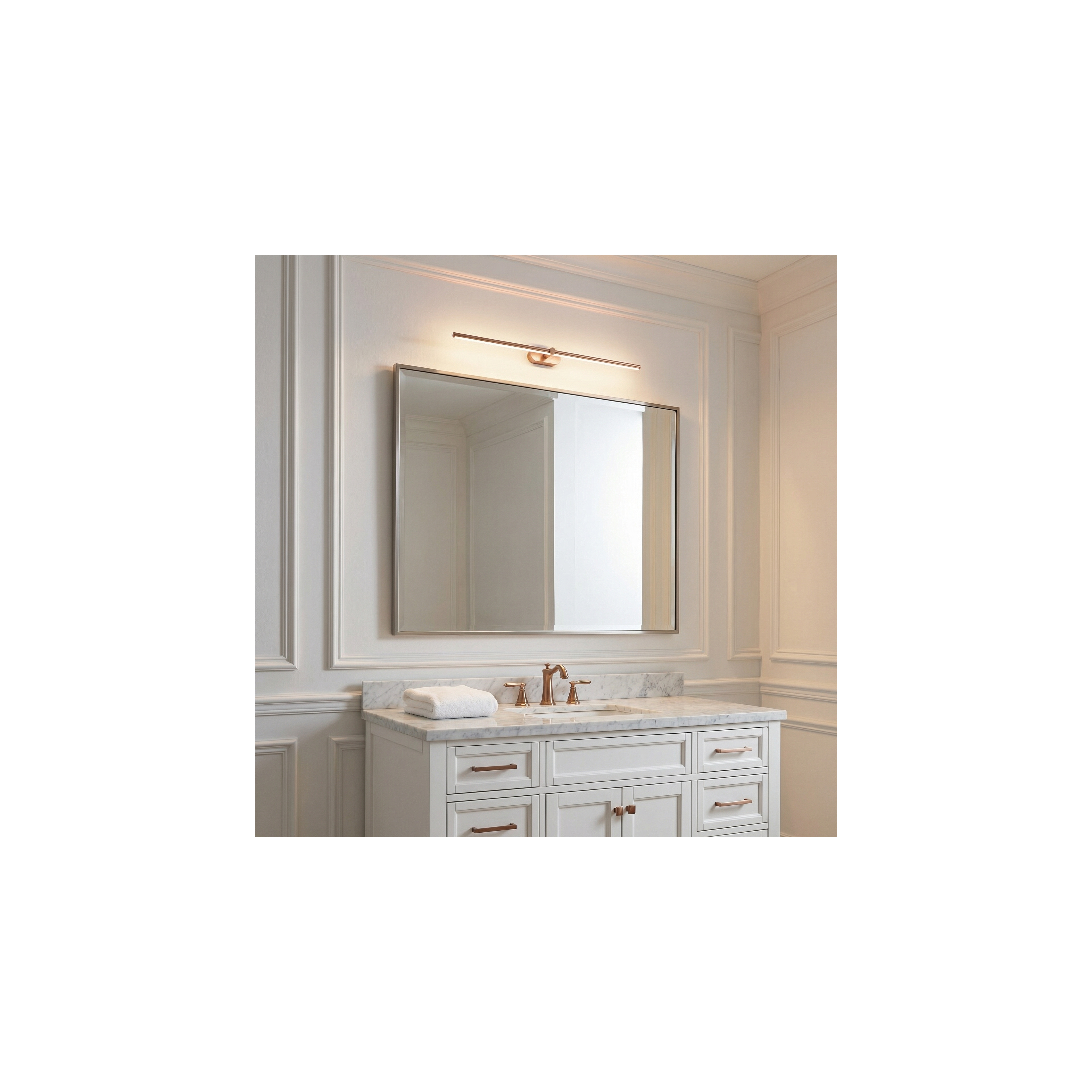 Bad LED-Wandleuchte APP1897-1W 80 cm BRUSH COPPER