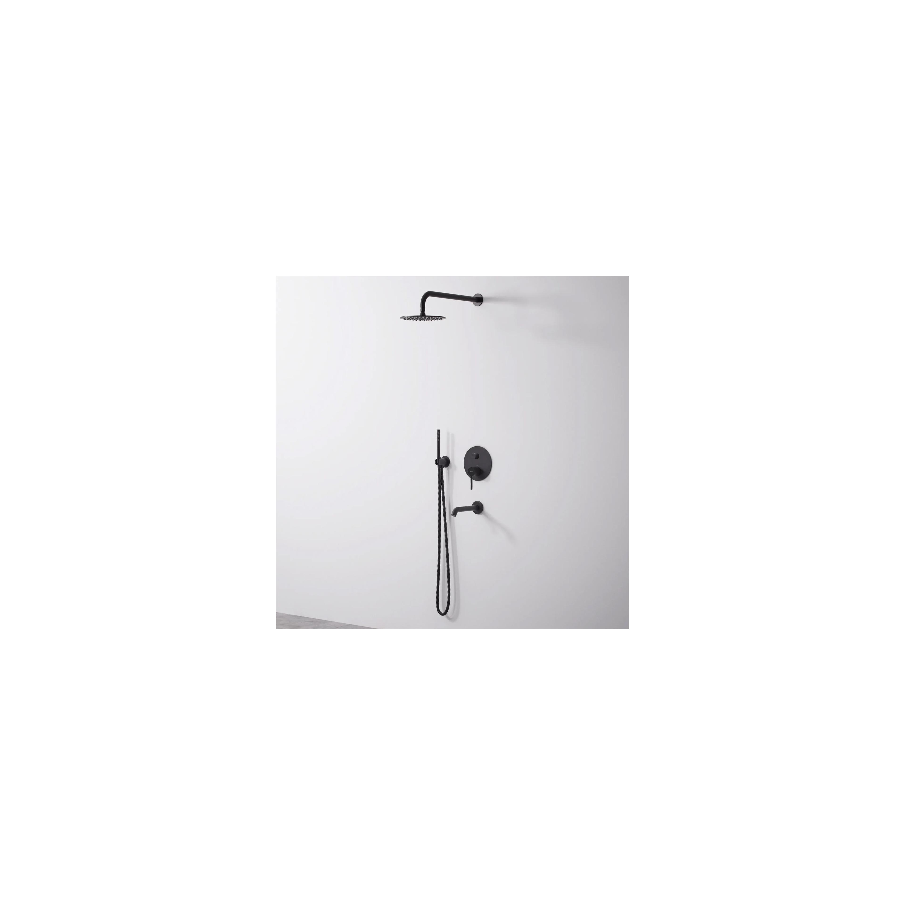 Set de duș și cada incastrabil Rea Lungo Black black + BOX