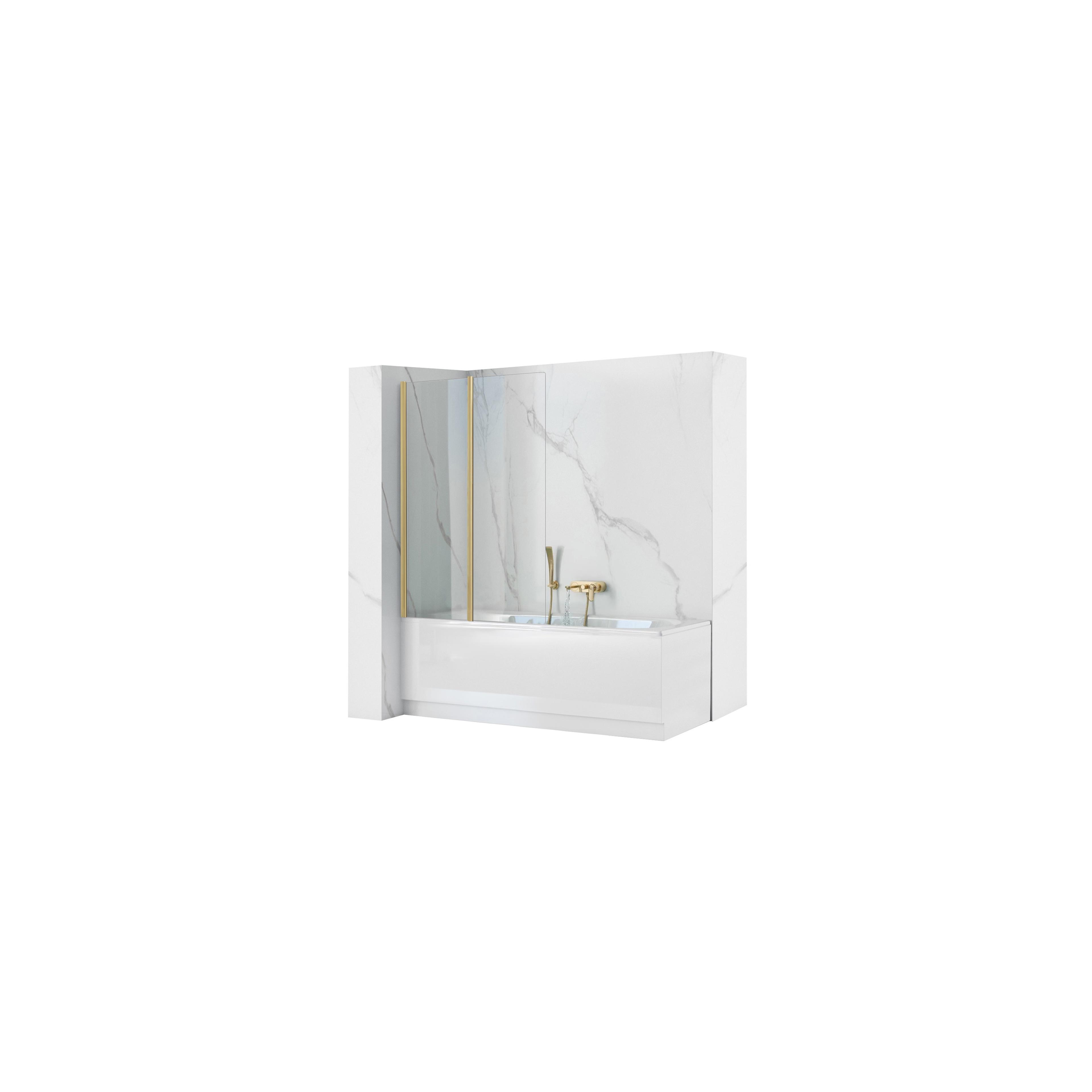 bathtub screen Rea Agat-2 100 BRUSH GOLD