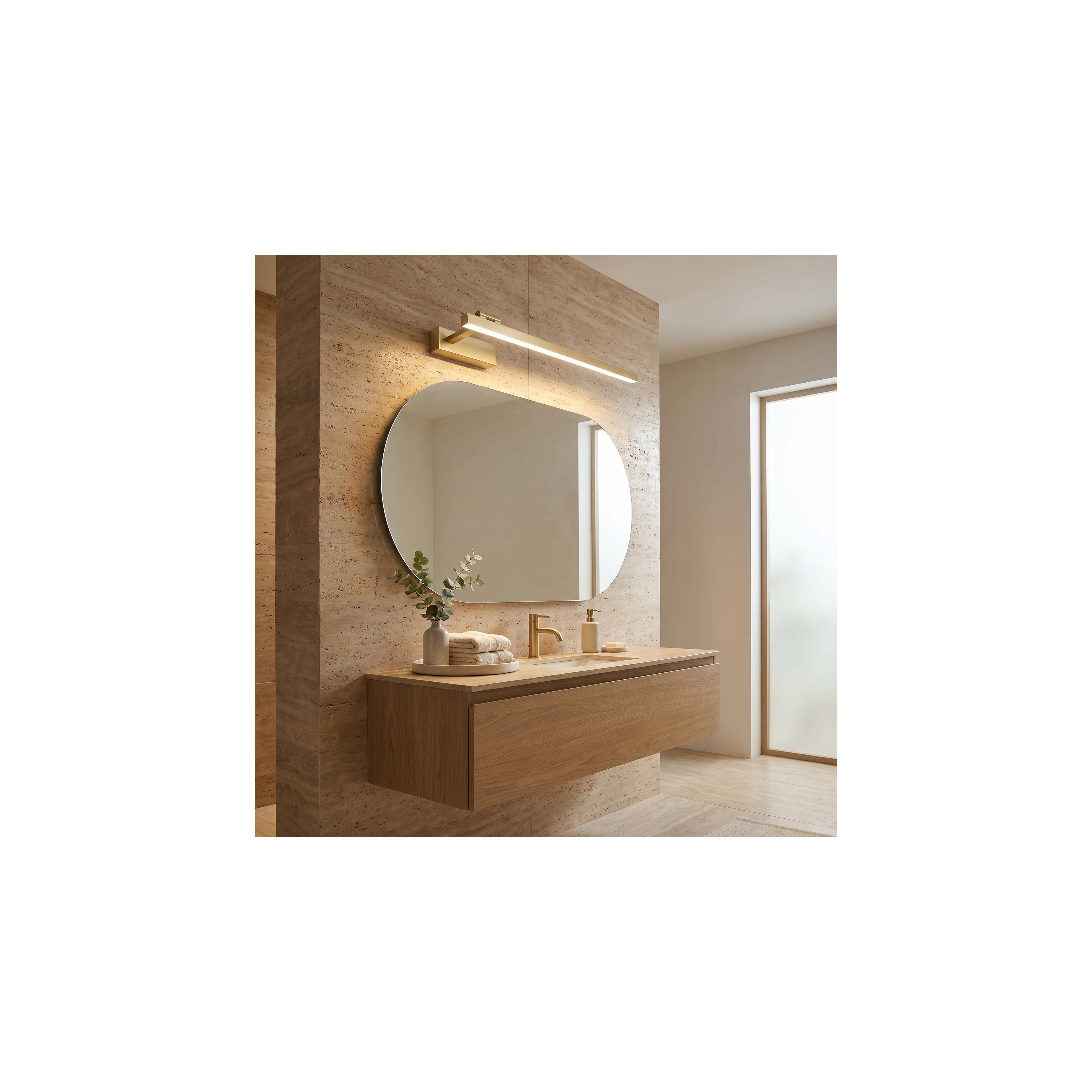 Bad LED-Wandleuchte SWE032-1W 60cm BRUSH GOLD