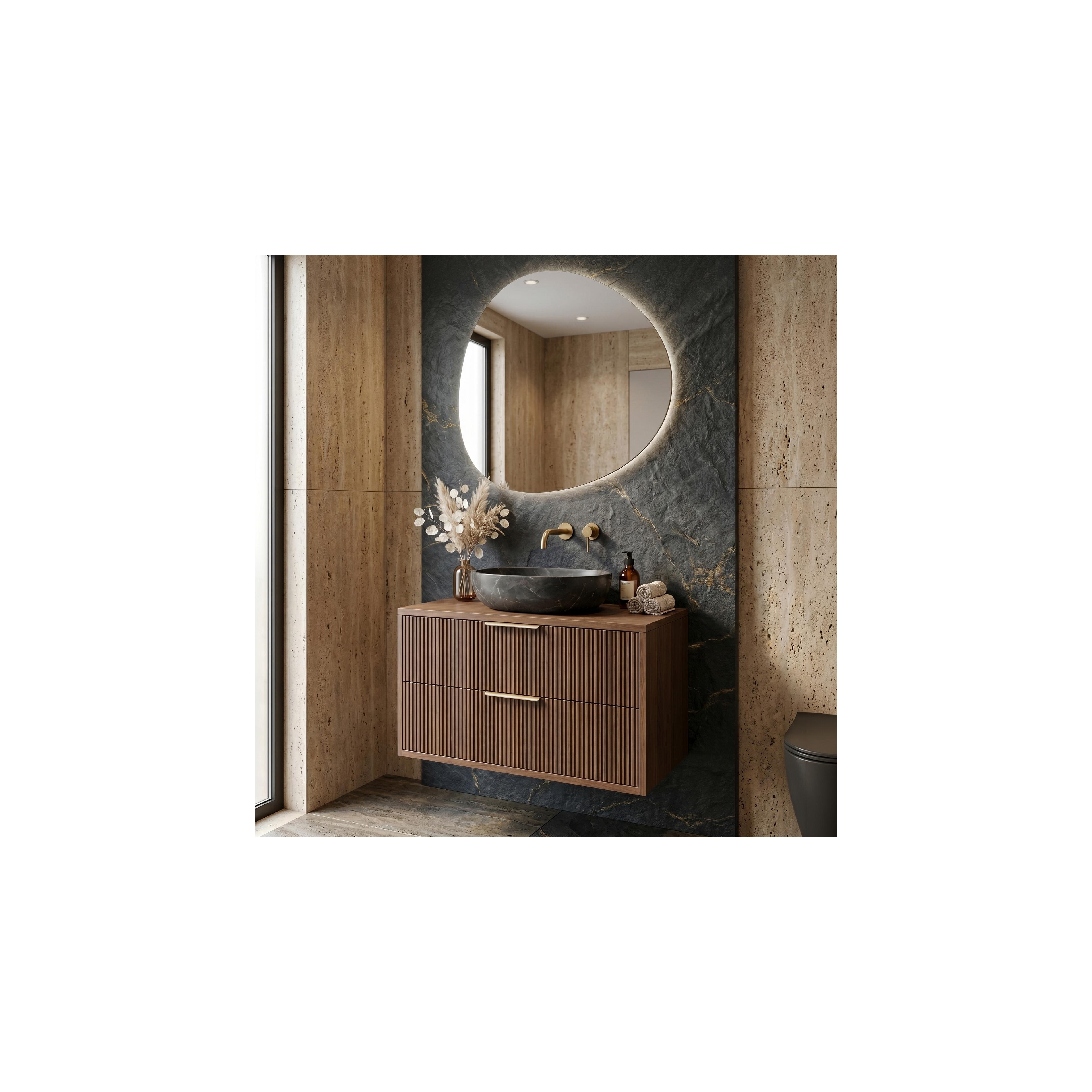 Waschtischunterschrank Rea Mono 80cm Brown