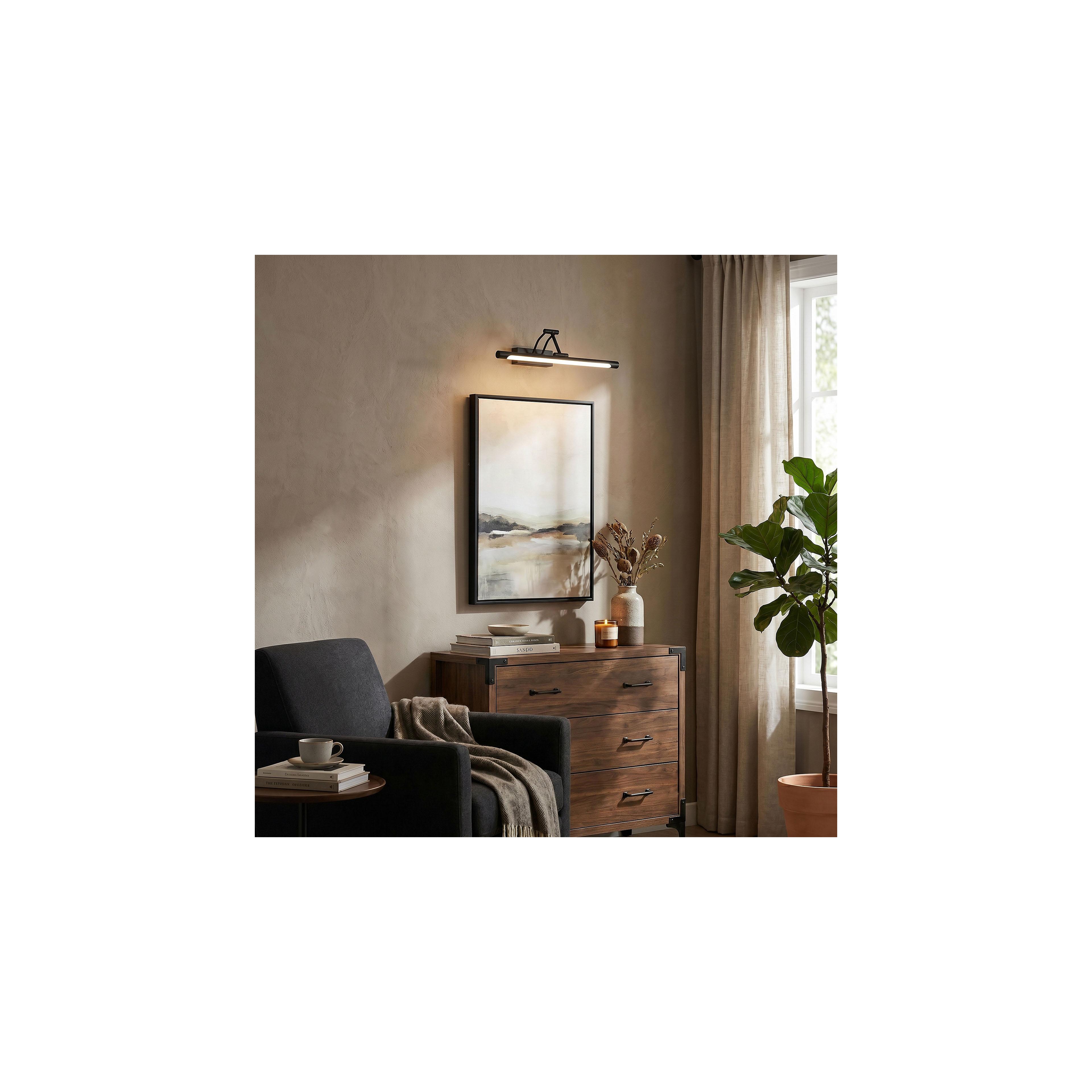 Bathroom LED wall sconce SWE025-1W 42cm Black