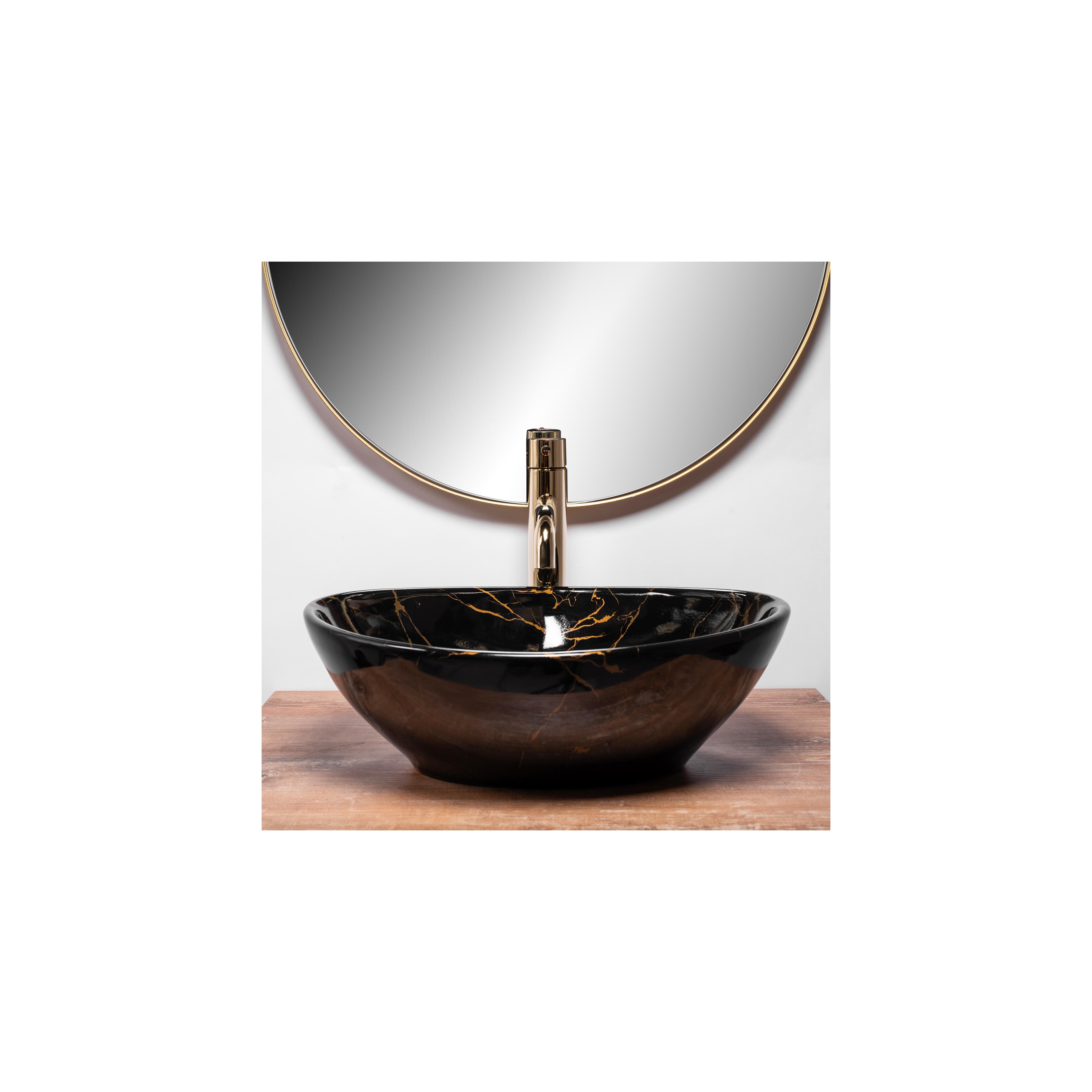 Countertop washbasin REA Sofia Black Marble