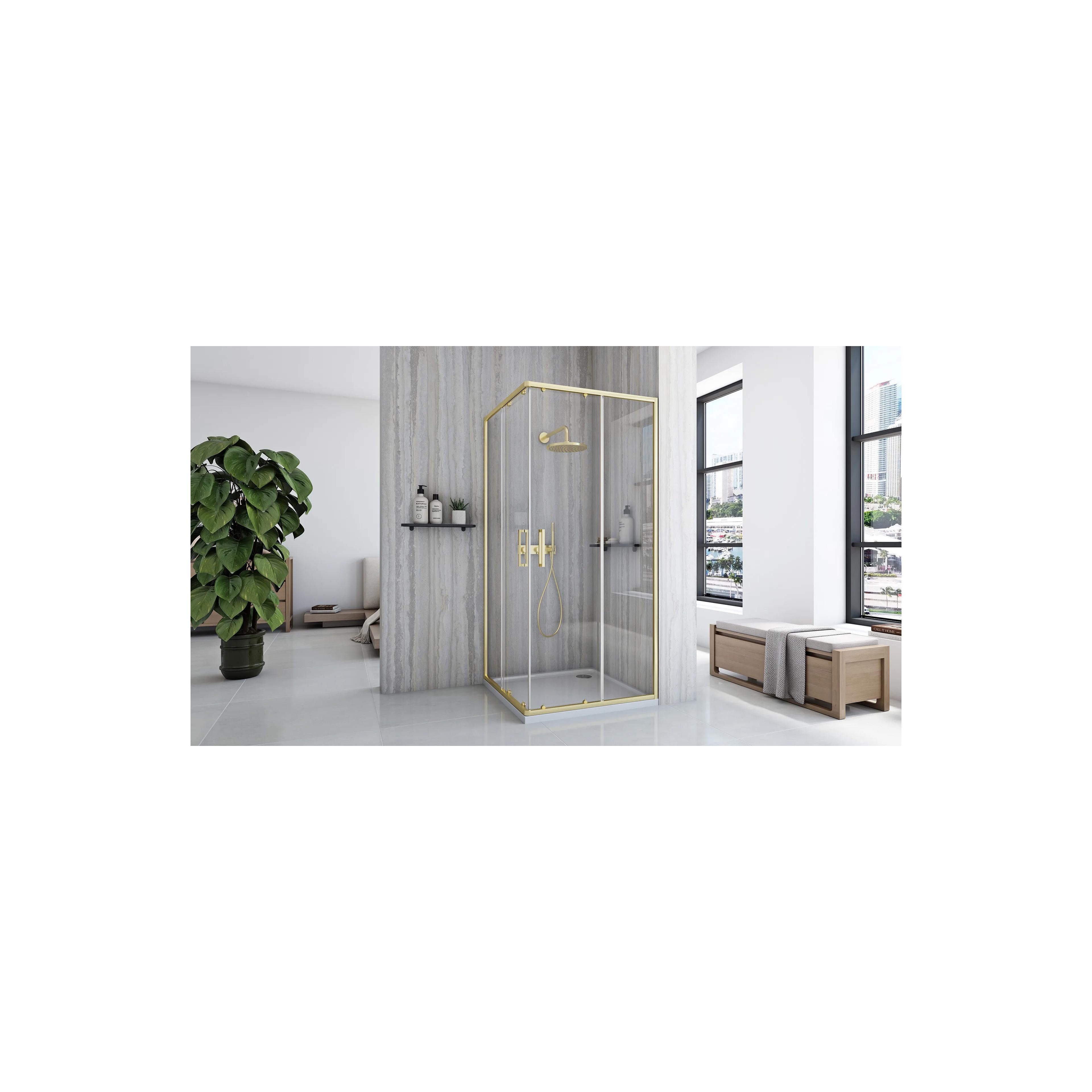 Sprchovací kút REA City 90x90 Brush Gold