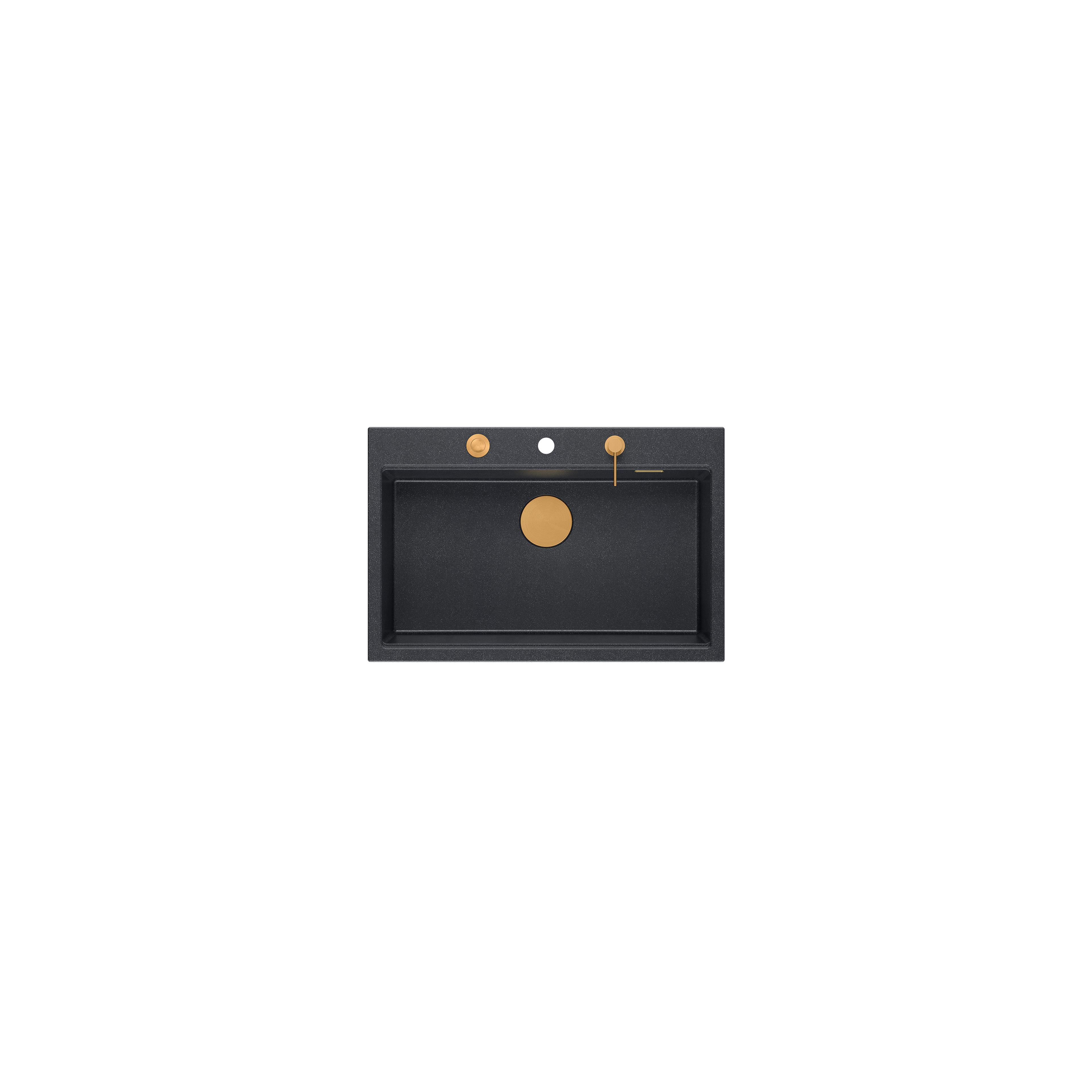 Granitspülbecken MARC 110 WORKSTATION Black Metallic