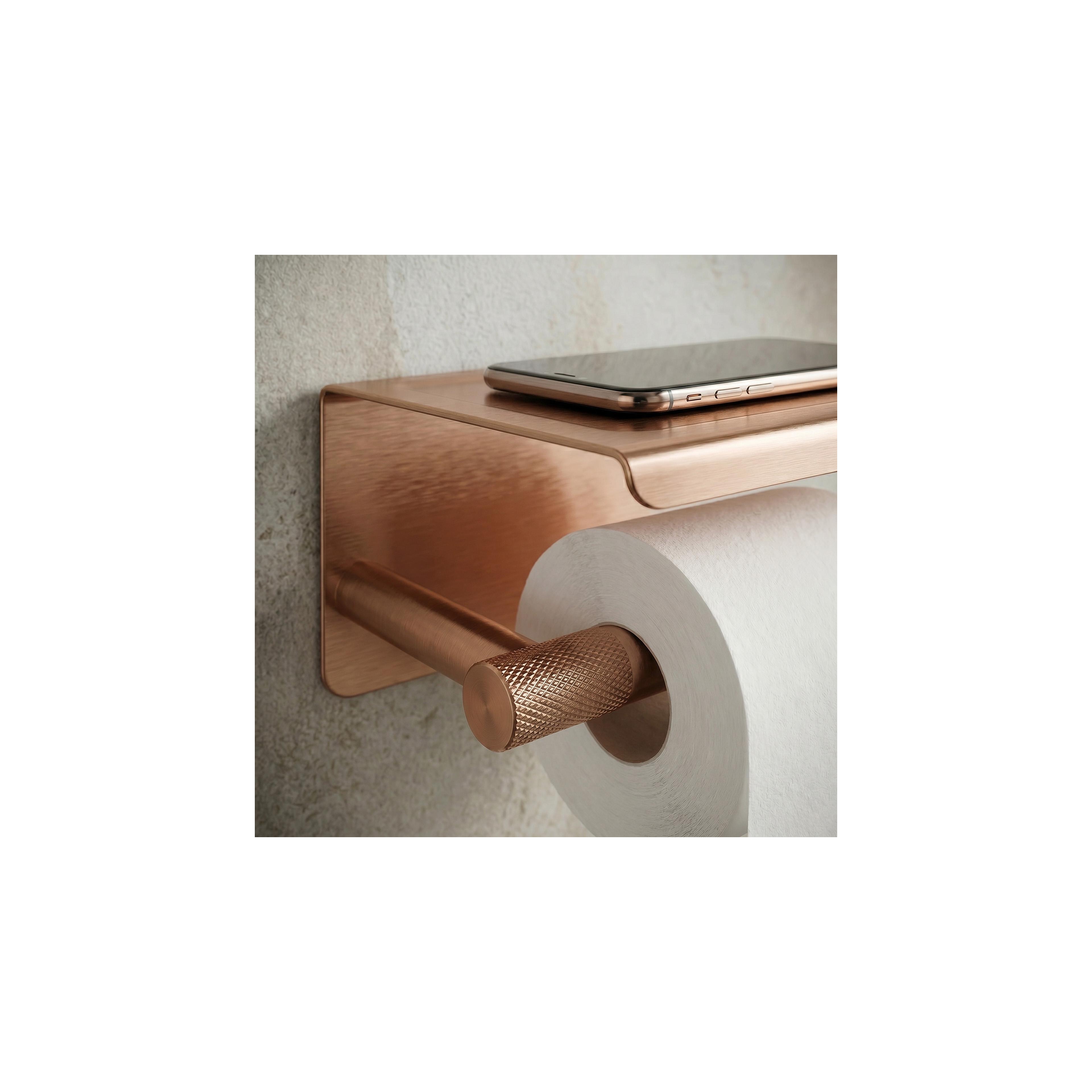 Toilettenpapierhalter mit Ablage 6613 Modern Copper