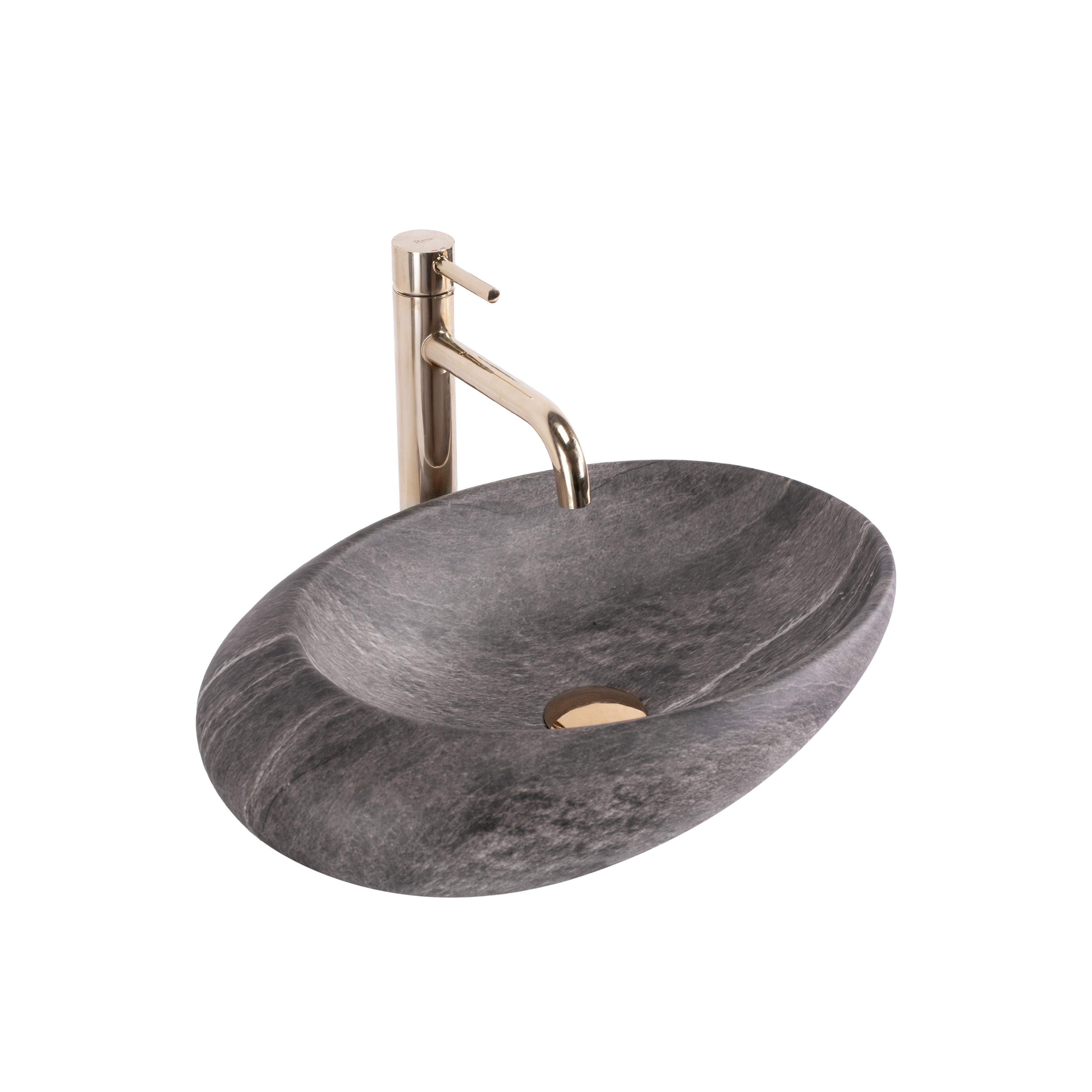 Aufsatzwaschbecken Rea Roxy A Stone D. Grey
