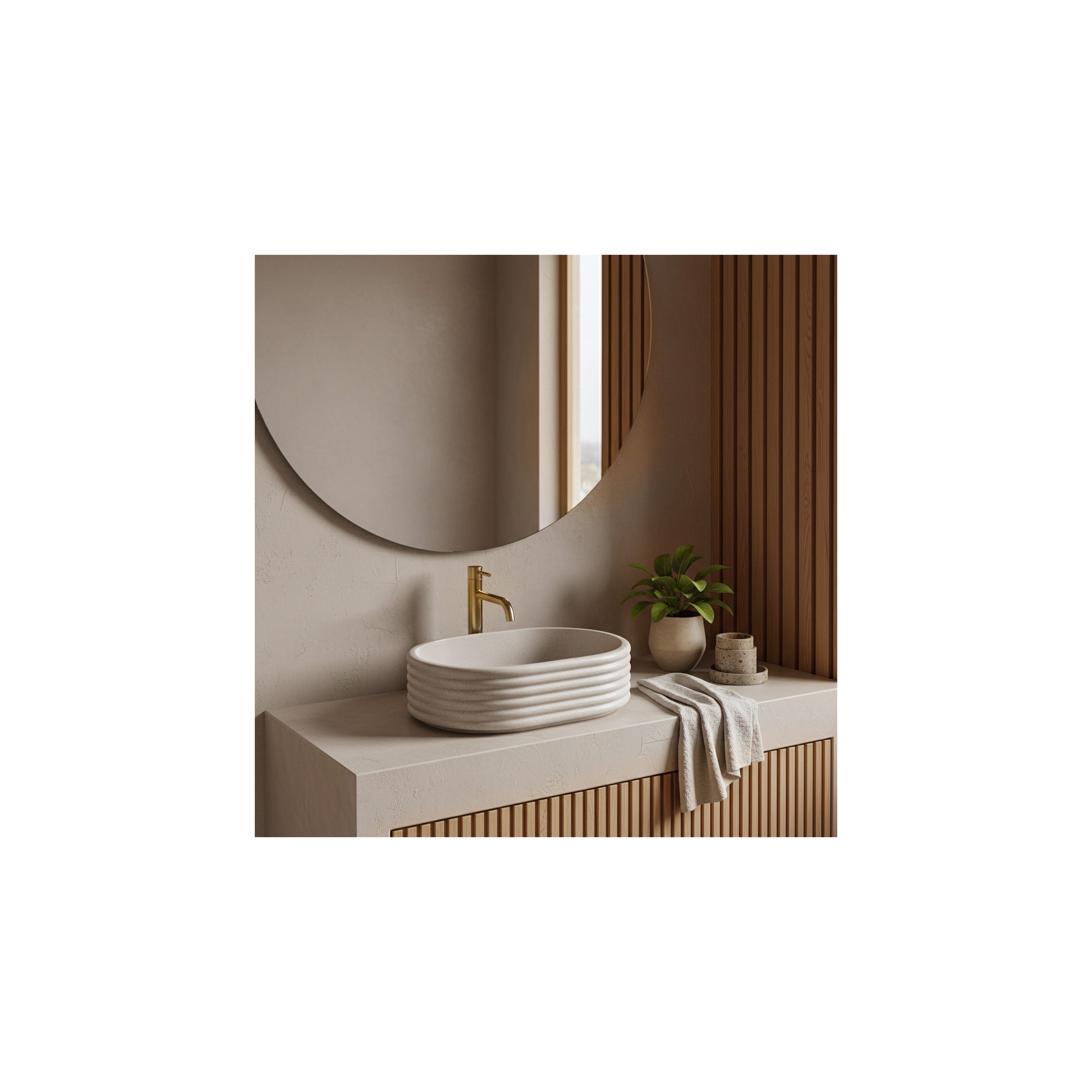 Aufsatzwaschbecken Rea Nicoletta Beige