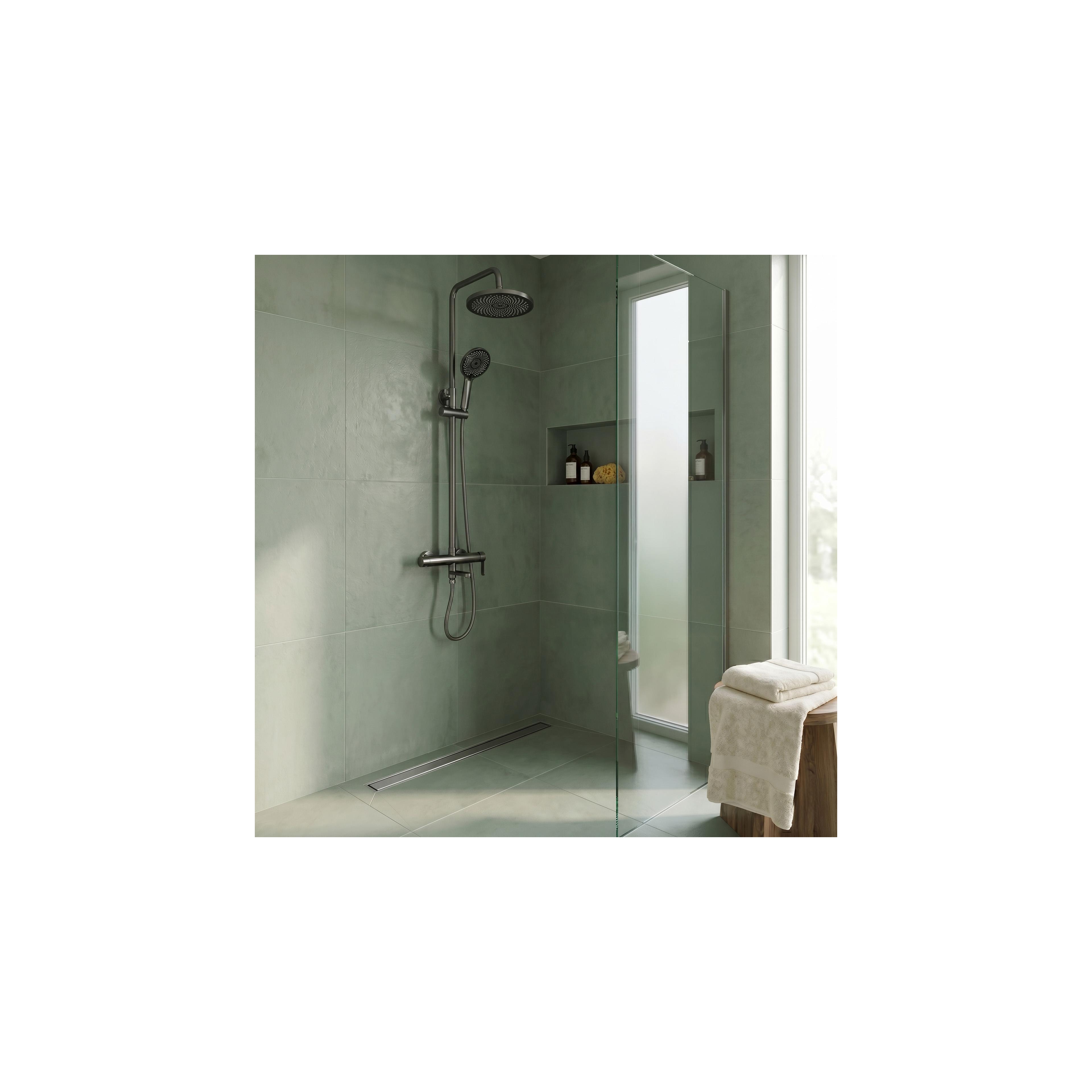 Thermostat Duschset Lungo Diamond Gold