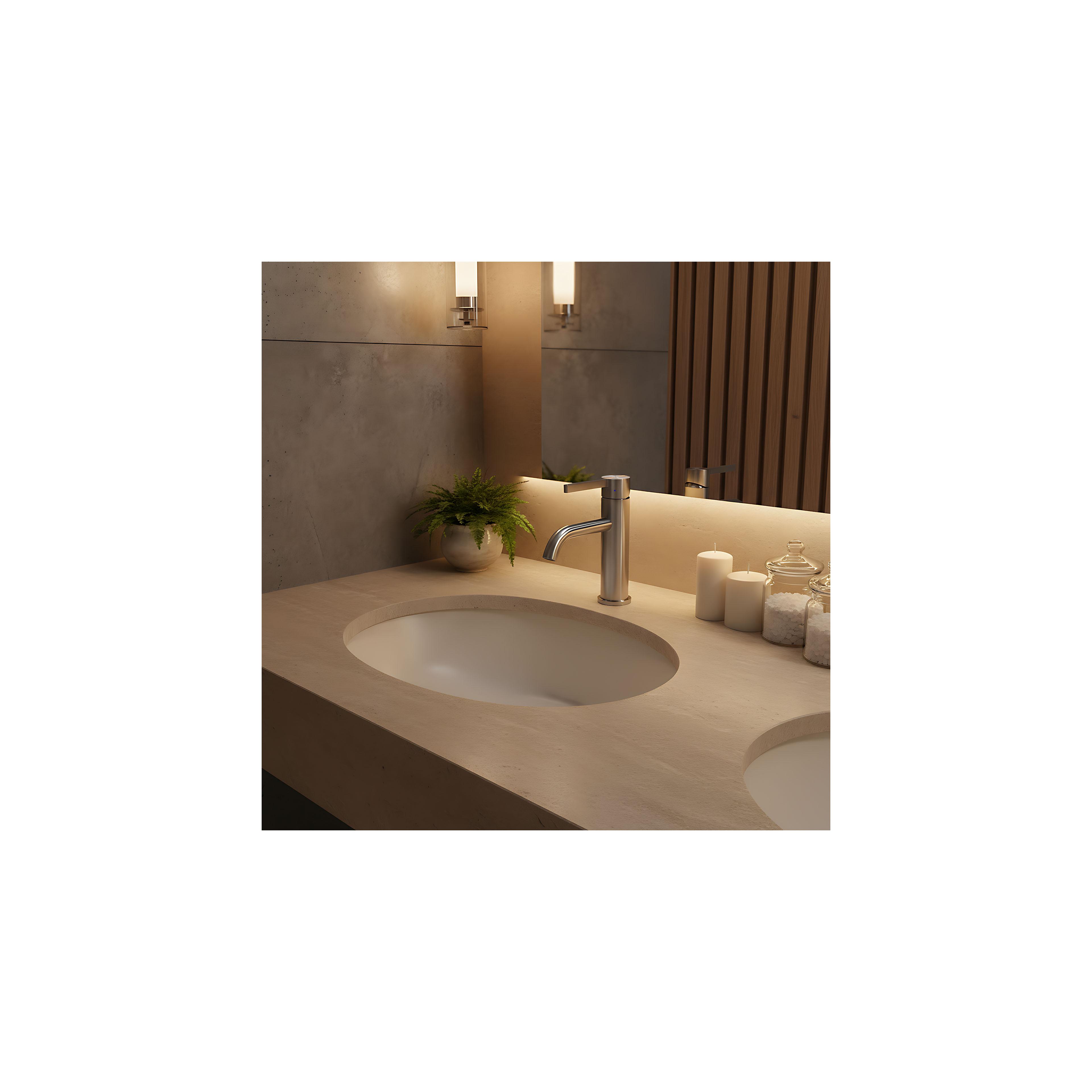Bathroom faucet Rea Foster Brush Nickel Low