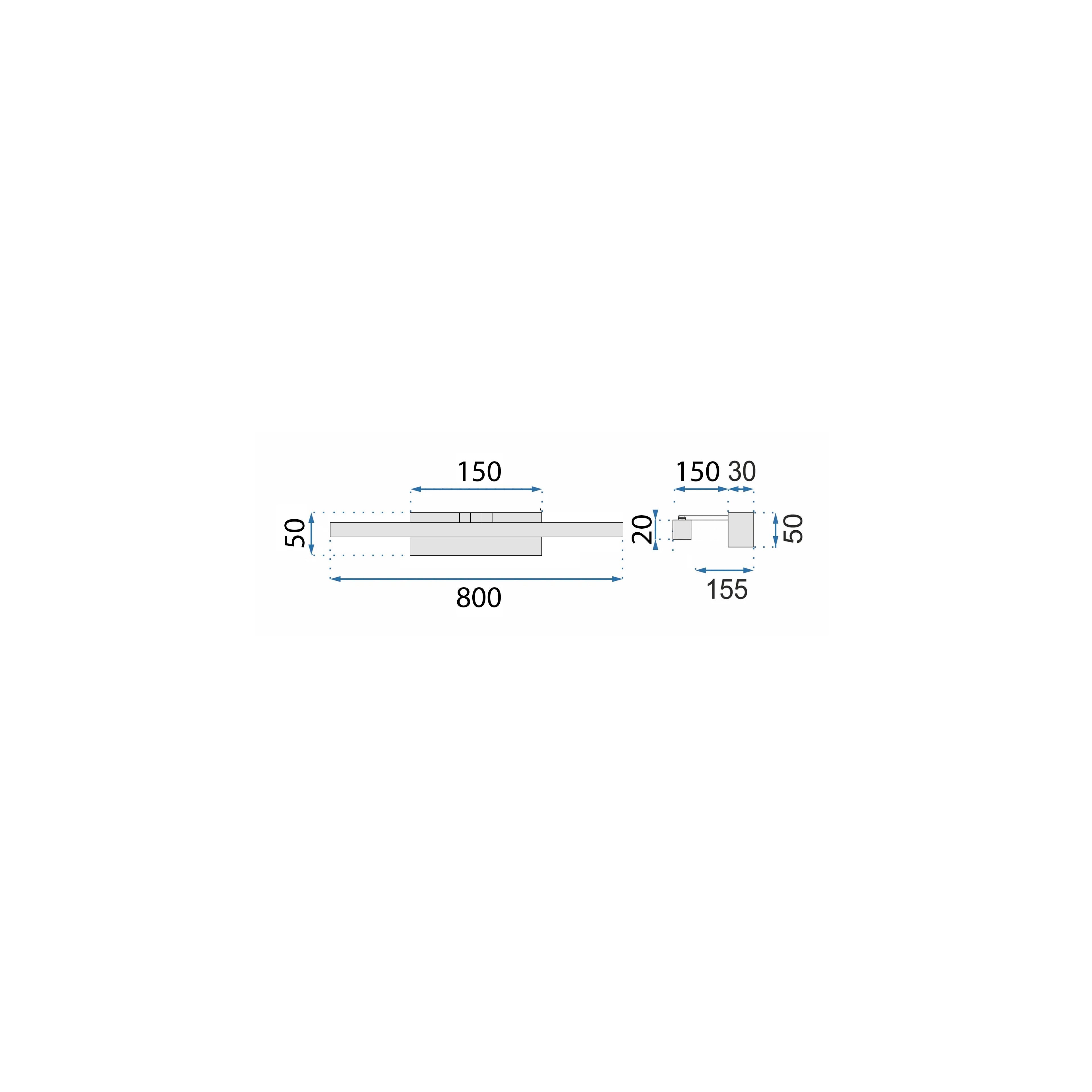 LED аплик за баня APP1859-1W 80 cm Chrome