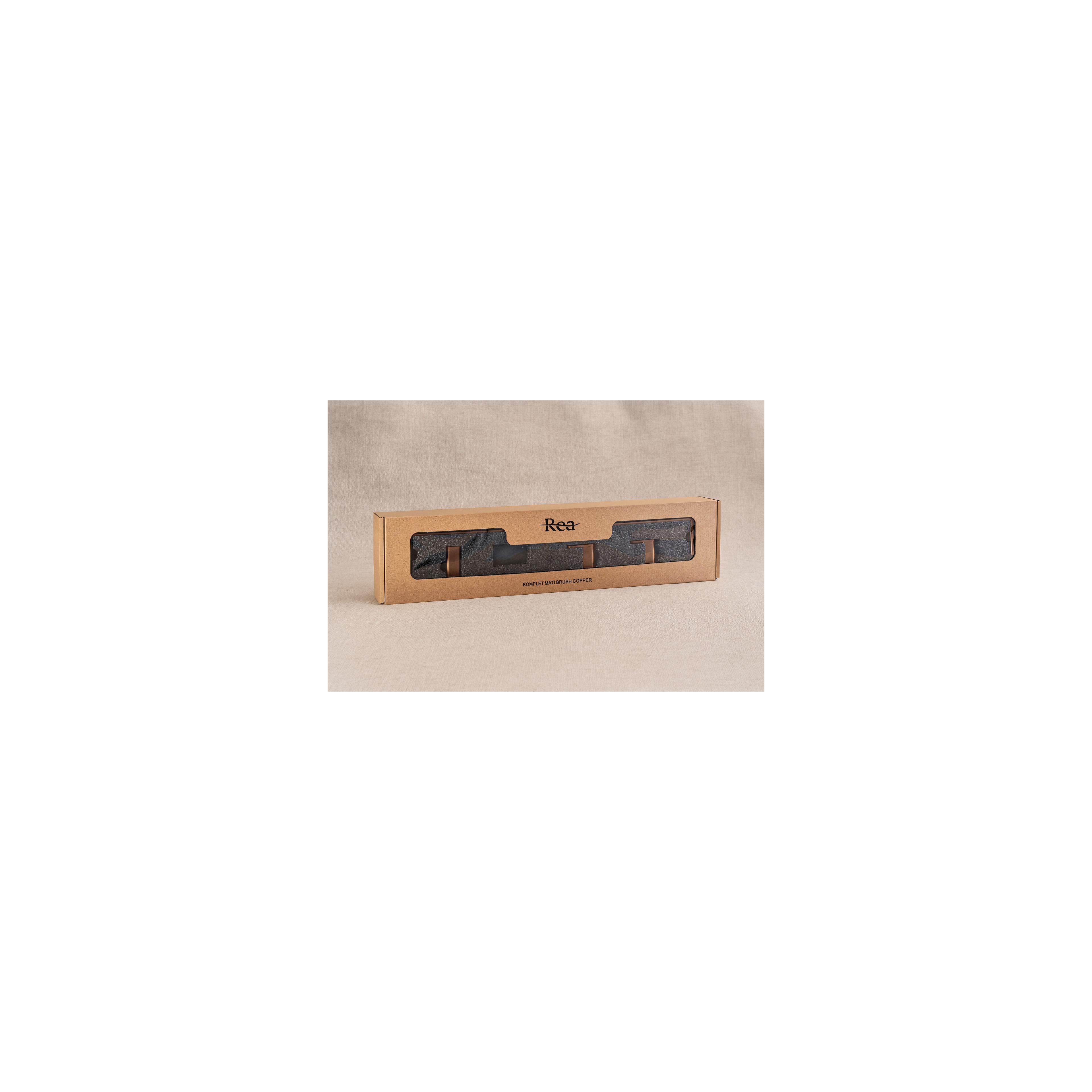 Badezimmer-Accessoire-Set Mati Brush Copper 4-teilig